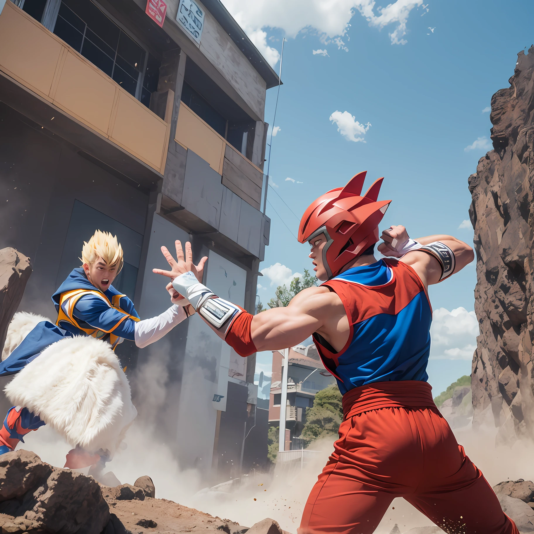 Goku Modern Edition Fight Ultraman