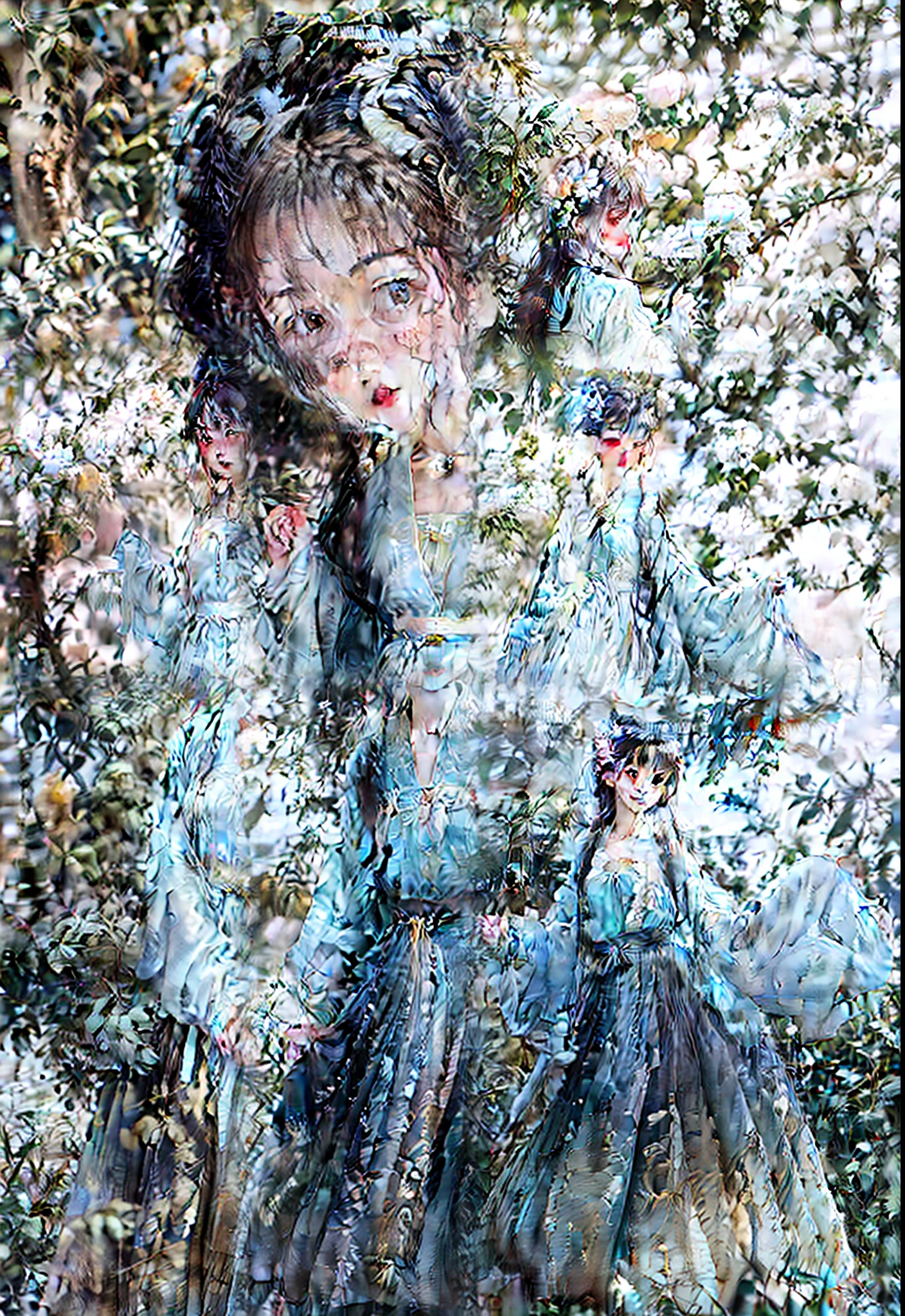 18-year-old girl dressed in light blue