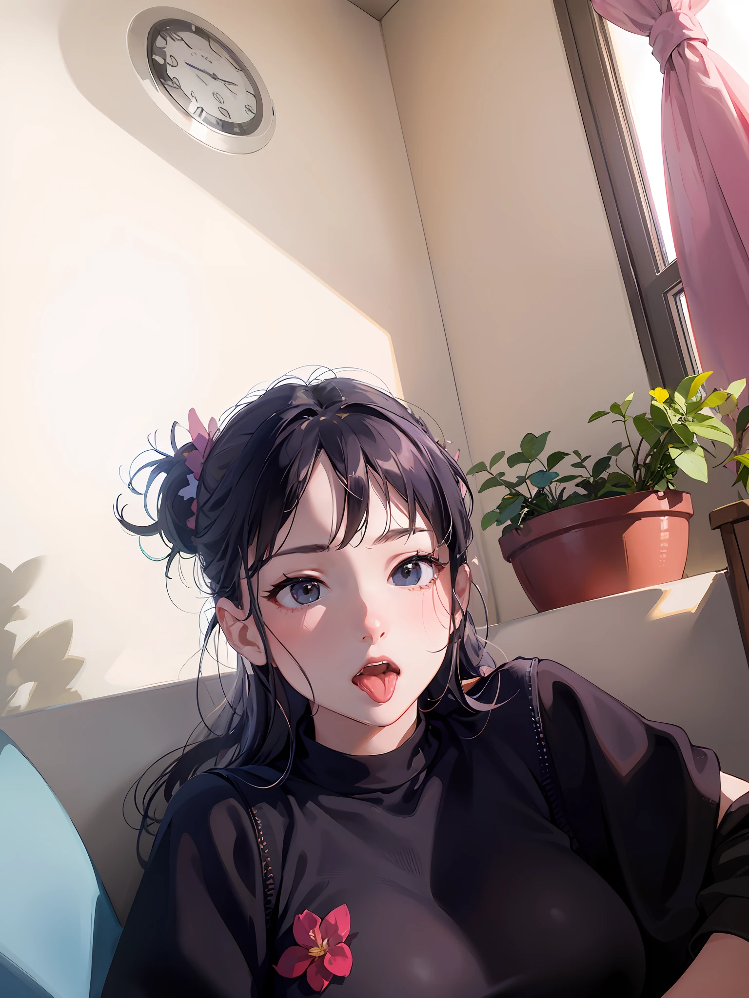 Fine rendering, The picture performance is natural and delicate, High-quality illustrations with authenticity as our core value, Rich in emotional expression, Strengthen the technical style with technical difficulties, The conventional depiction of cute tongue sticking out and loving pupils, Improve expressiveness.