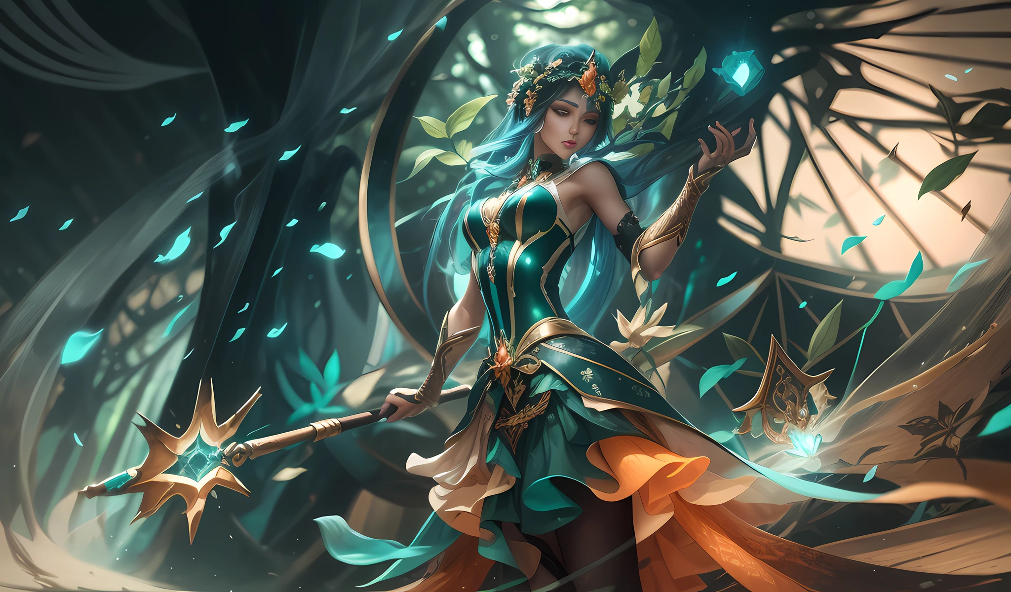 Amidst a mystical realm, a nature sorceress stands gracefully amidst a lush, verdant forest. Her attire reflects the vibrant shades of nature, resembling the leaves and flowers that surround her, imbuing her with an earthy connection. With eyes as deep and serene as ancient forests, she personifies her profound bond with the essence of nature.
In this enchanting woodland, the flora thrives with exuberance, seemingly celebrating the presence of the nature mage. The air carries a magical allure, whispering secrets of her mystical abilities. Surrounding her, delicate petals and tiny seeds float gently in the air, a mesmerizing display of her power over the very life force that sustains the forest.
Captured by Paolo Raeli with a Nikon Z6 II and a macro lens, the photograph flawlessly captures the harmony between the nature mage and the natural world. The interplay of natural light and studio lighting further enhances the ethereal ambiance, perfectly encapsulating the enchantment of this magical encounter amid the abundant beauty of nature.