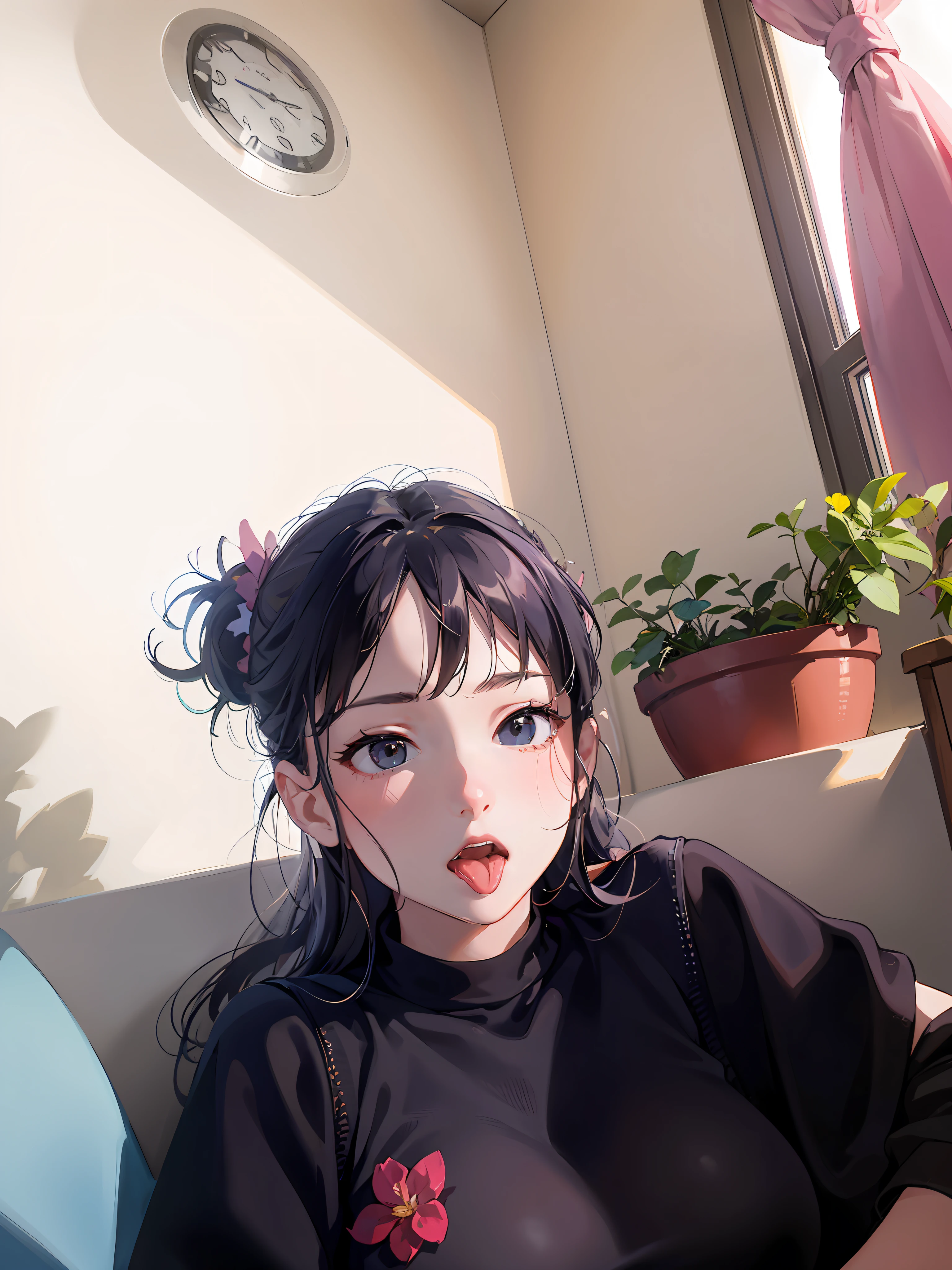 Fine rendering, The picture performance is natural and delicate, High-quality illustrations with authenticity as our core value, Rich in emotional expression, Strengthen the technical style with technical difficulties, The conventional depiction of cute tongue sticking out and loving pupils, Improve expressiveness.