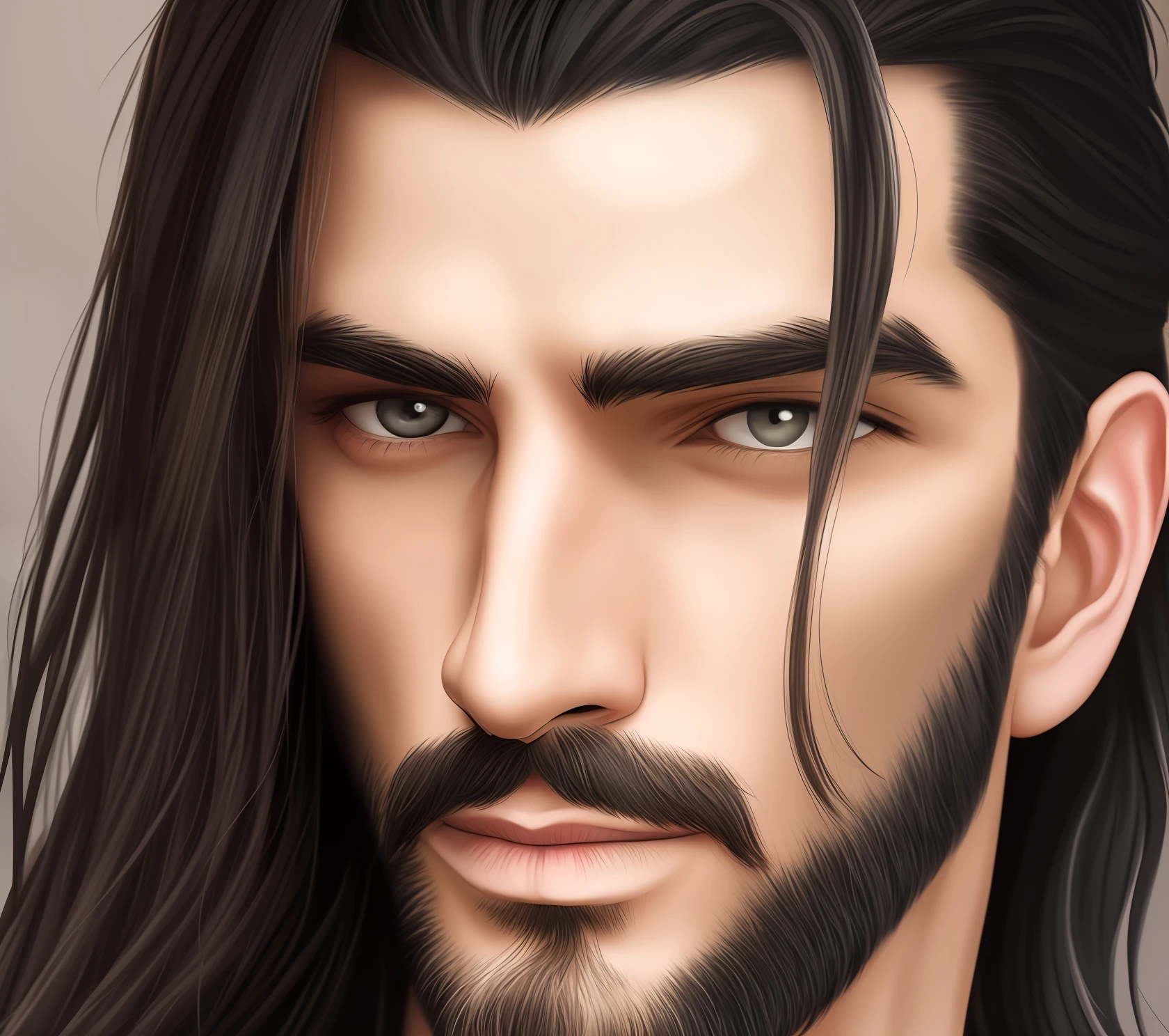 um desenho de um homem com barba e jaqueta, estilo de arte realista, Cinematic realistic portrait, estilo de arte realista, Epic portrait illustration, realismo artstyle, irreal 5. estilo de arte fotorrealista, arte de anime realista, Realistic portrait, retrato detalhado do caractere, retrato de alta qualidade, retrato ultra realista, retrato da arte do personagem, pintura digital realista --auto