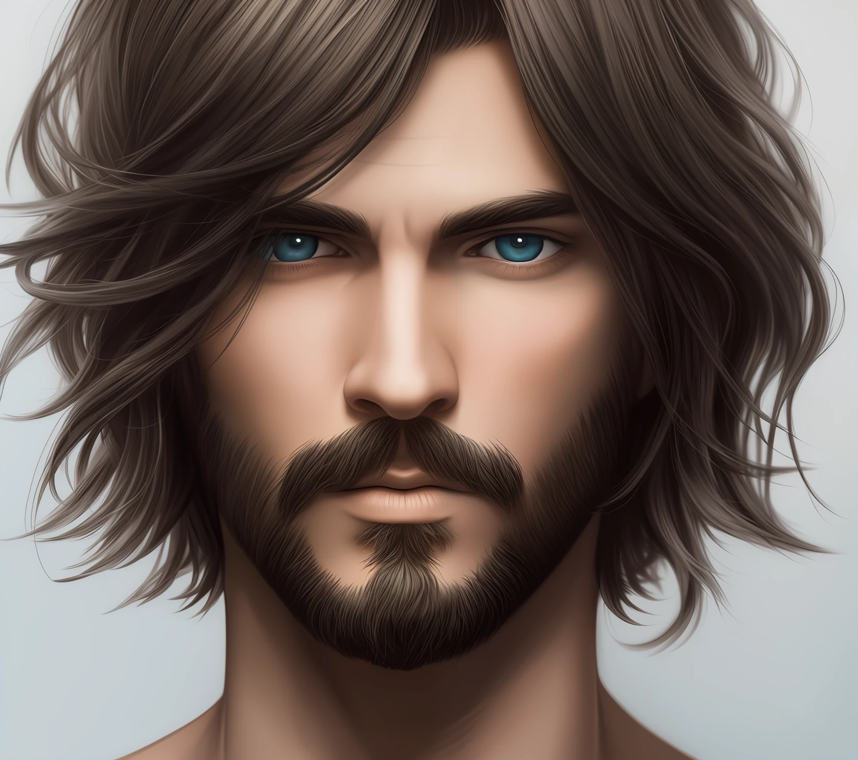 um desenho de um homem com barba e jaqueta, estilo de arte realista, Cinematic realistic portrait, estilo de arte realista, Epic portrait illustration, realismo artstyle, irreal 5. estilo de arte fotorrealista, arte de anime realista, Realistic portrait, retrato detalhado do caractere, retrato de alta qualidade, retrato ultra realista, retrato da arte do personagem, pintura digital realista --auto