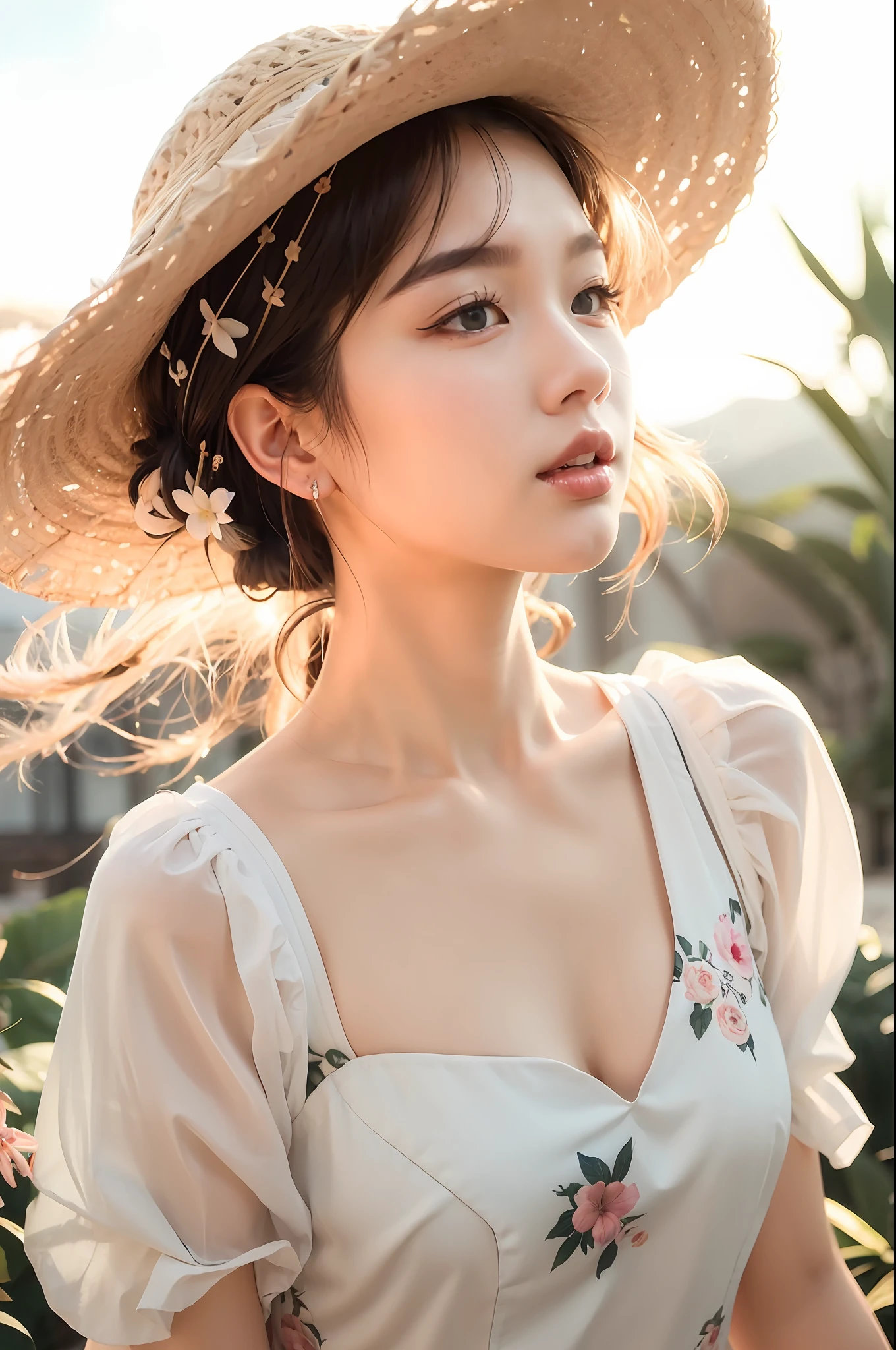 a close up of a woman wearing a hat and a dress,Cute and delicate face,Ethereal beauty,beautiful Korean women,Beautiful young Korean woman,Beautiful and delicate face,Beautiful Asian Girls,dreamy and ethereal,sakimichan,gorgeous young korean woman,very ethereal,a cute young woman,Girl's cute thin face,Incredibly ethereal,Ethereal and dreamy removal of clothes