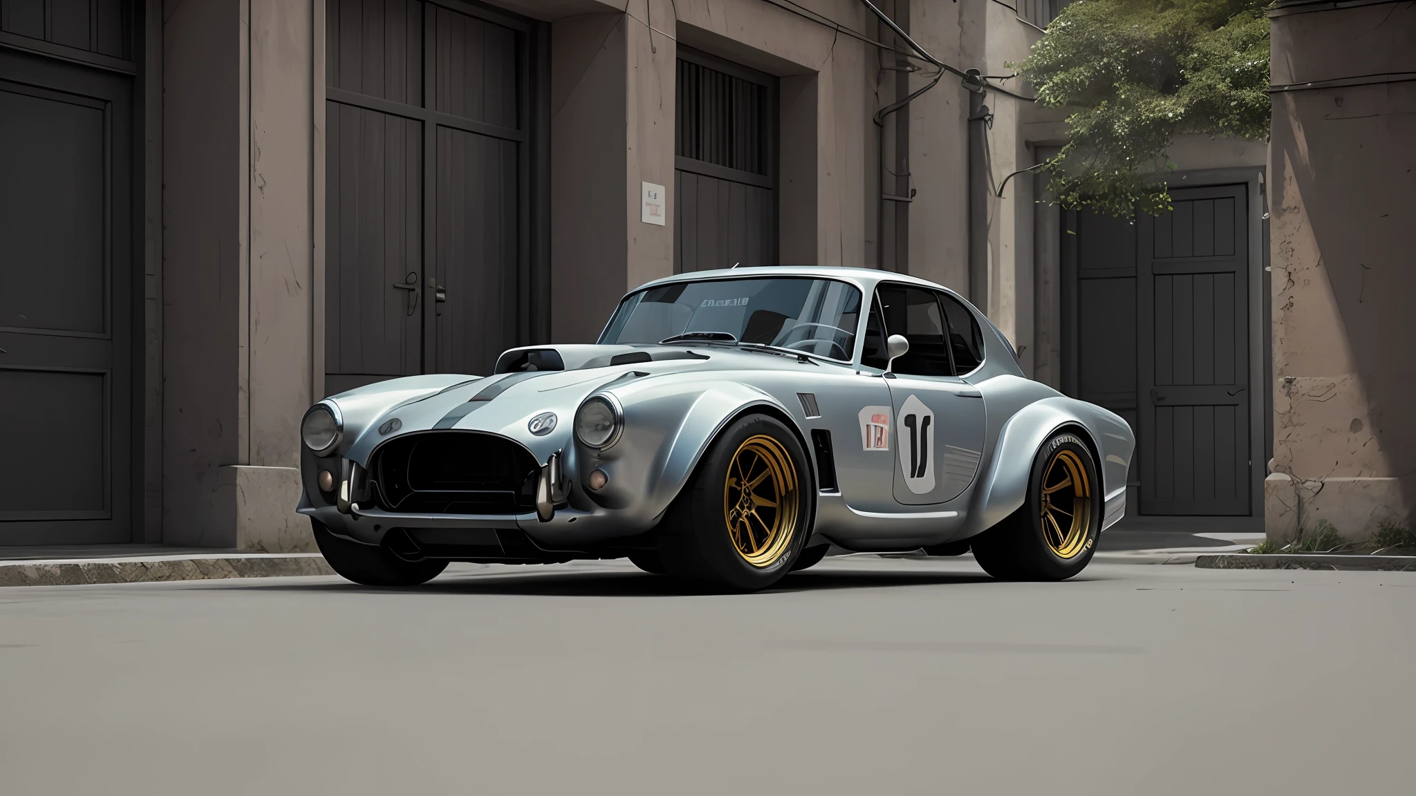 Foto profissional de um carro ((shelby Cobra))futuristic tuner with multiple modifications, pintura (vermelhoBrilhante), Estacionado, cybernetic hood, cyber car parts, (exotic headlights), Mad-Max, motor v8, soprador, front pop up headlights, futurista, mods de carro, spoiler, scientific fiction, sci-fi landscape, noite, Luz Natural, Cyberpunk, cidade futurista, cidade Cyberpunk, neon signs, (altamente detalhado), (fundo altamente detalhado), Various buildings in background,  texturas detalhadas, Grande Angular, 8k, HDR, photoshoot profissional, foto de alta qualidade, Foto realista, Sombras realistas, sombras detalhadas, Realistic proportions, photographed with a Sony a9 II Mirrorless camera, grain of film, foto crua, physics based rendering, cores vibrantes, imagem premiada, (color particles).dia ensolarado