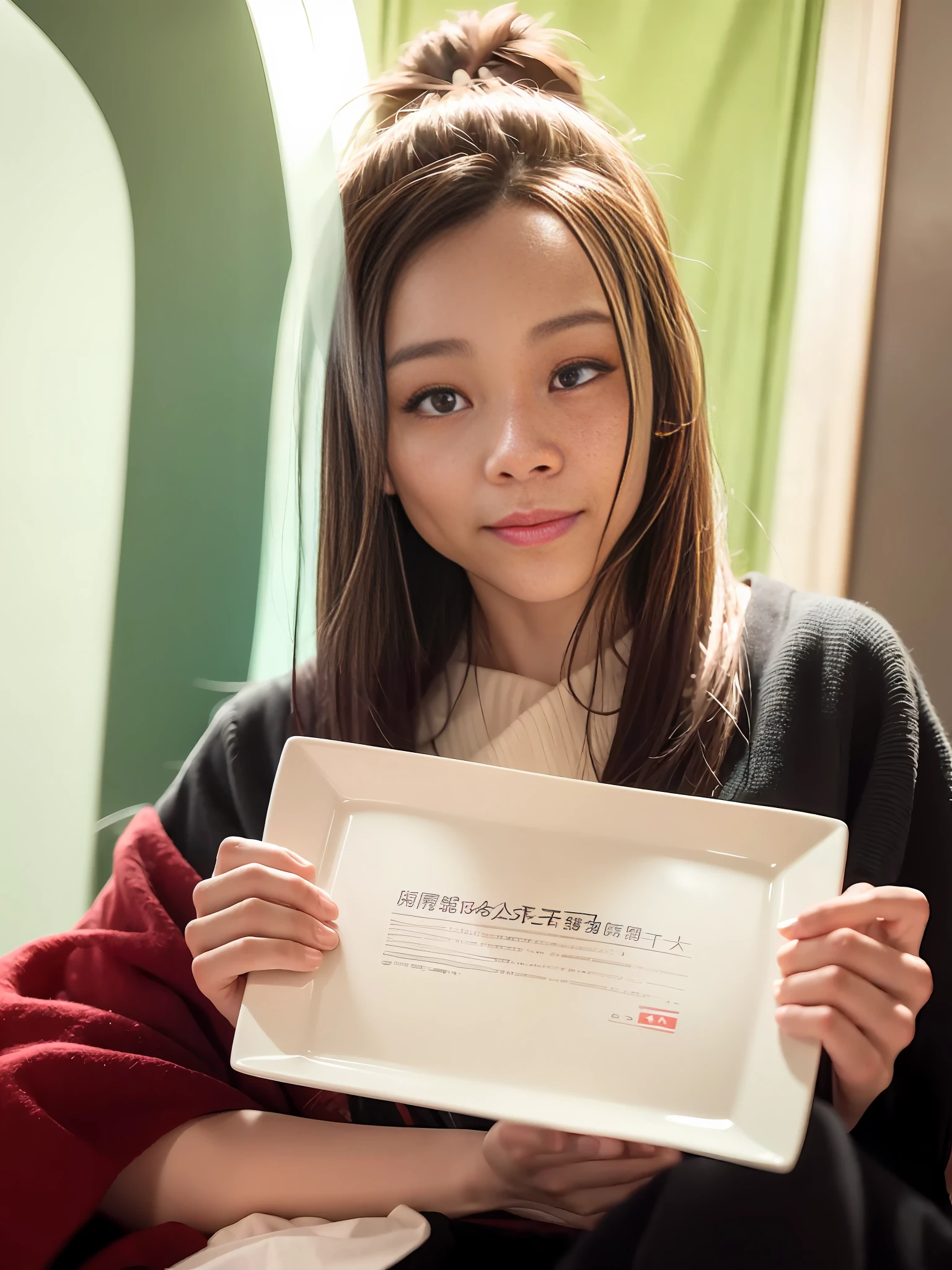There was a woman sitting at the table，Carrying a plate of food, 2 7 years old, xintong chen, 2 8 years old, 2 9 years old, wenfei ye, 2 3 years old, 2 2 years old, 2 4 years old, Yun Ling, 21 years old, Lin Qifeng, xision wu, 1 8 I