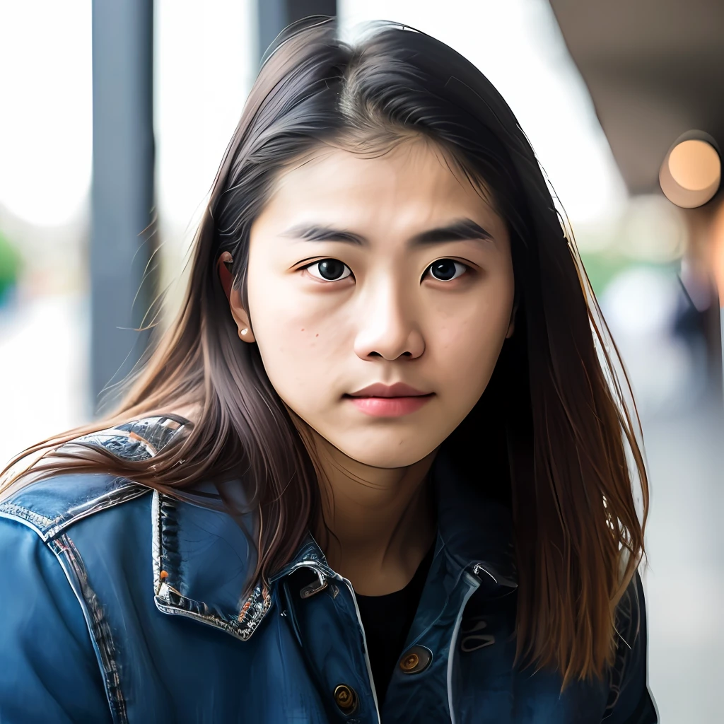 ((Realistic lighting, best quality, 8k, masterpiece: 1.3)), clear focus: 1.2, ultra-fine face, front light, 25-year-old youth, serious expression, looking at the lens 1.5