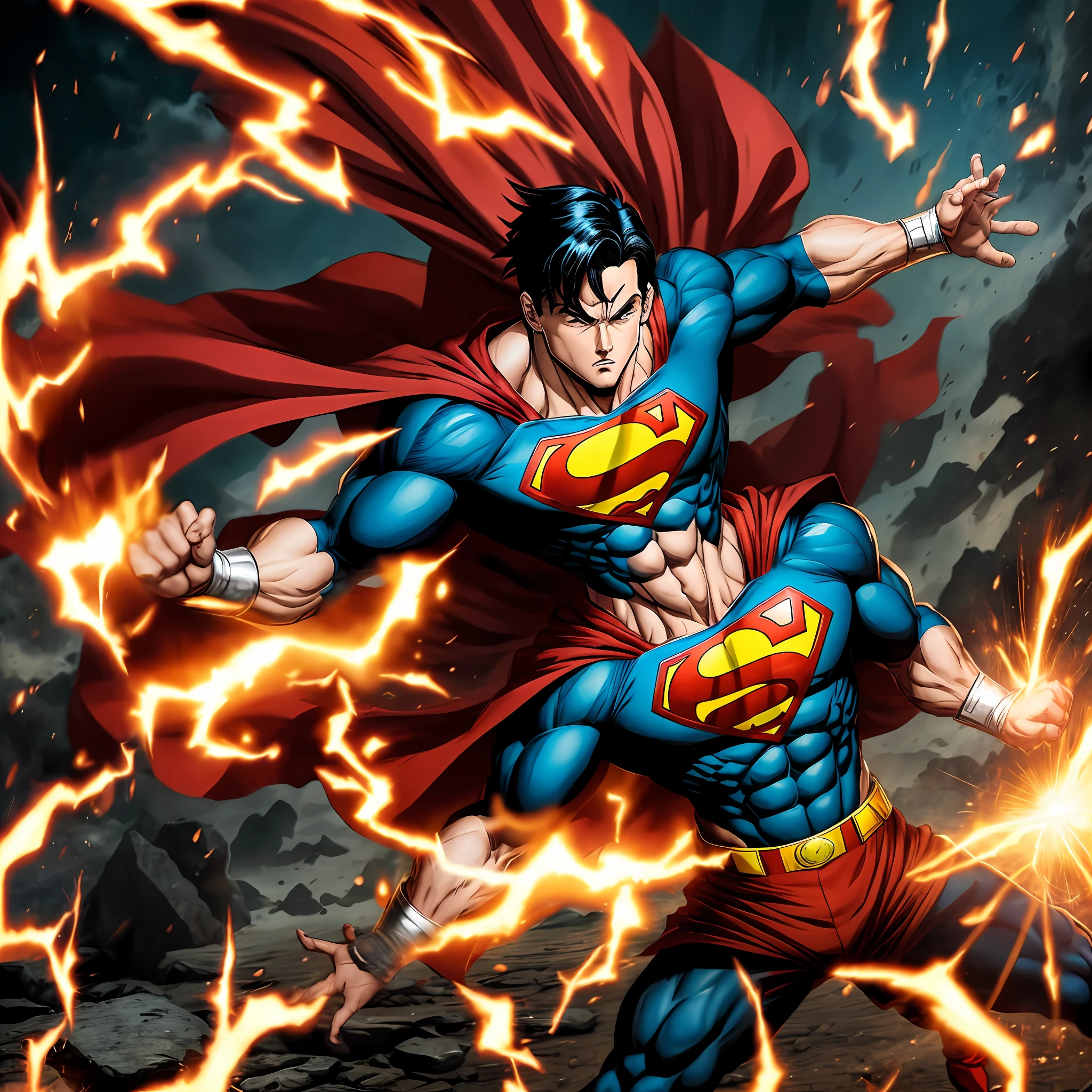 Superman batendo no goku --auto