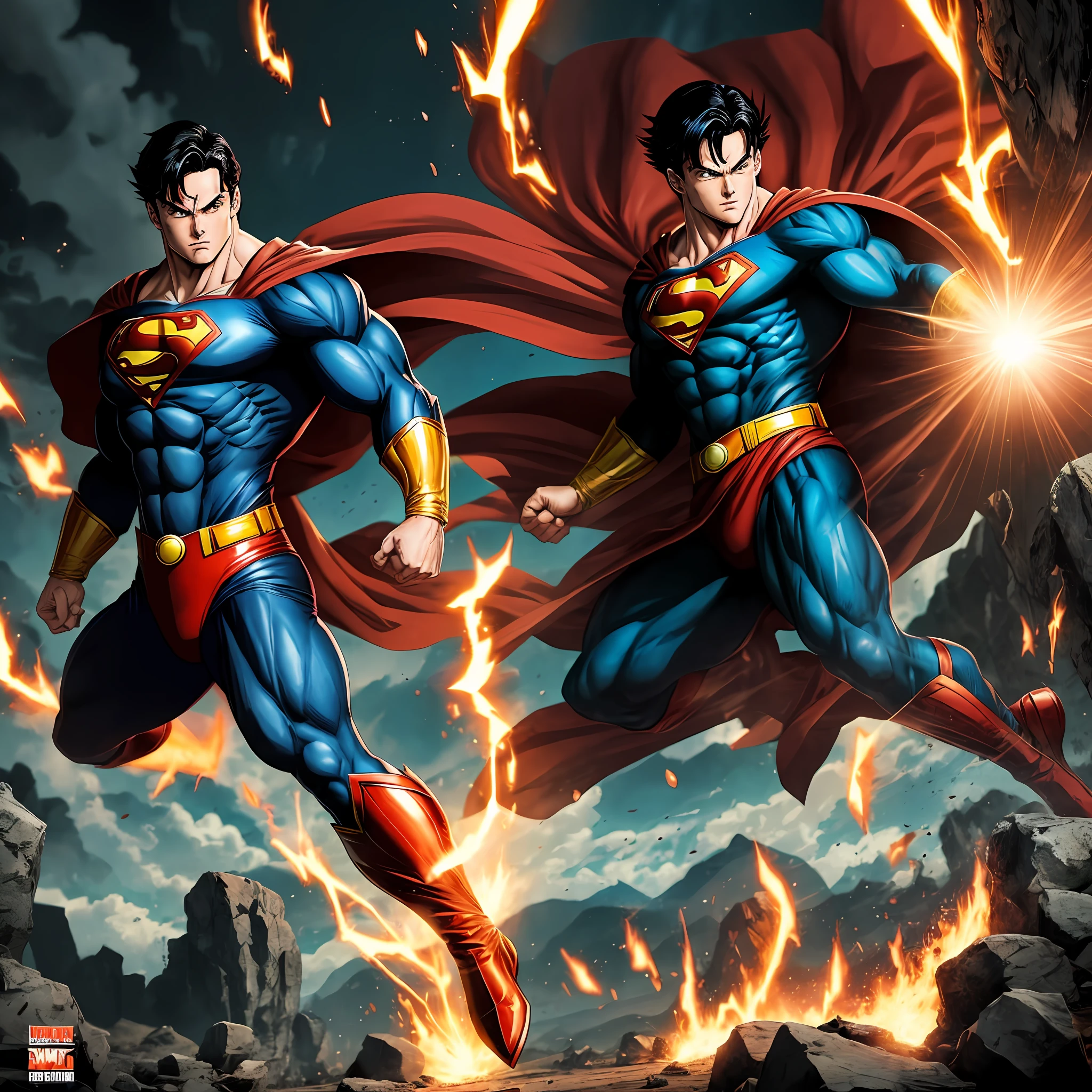 Superman batendo no goku --auto