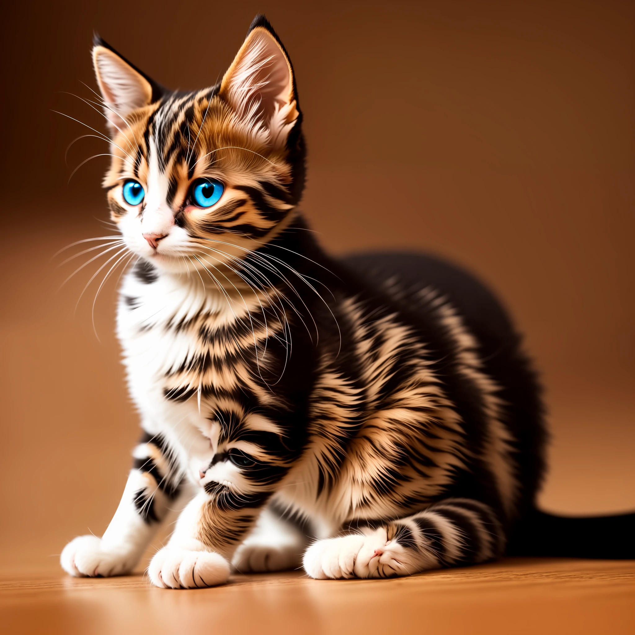 nvinkpunk, A really small tiny cat, cute, best quality, detailed, ,4 k, hdr, smooth, sharp focus, high resolution --auto