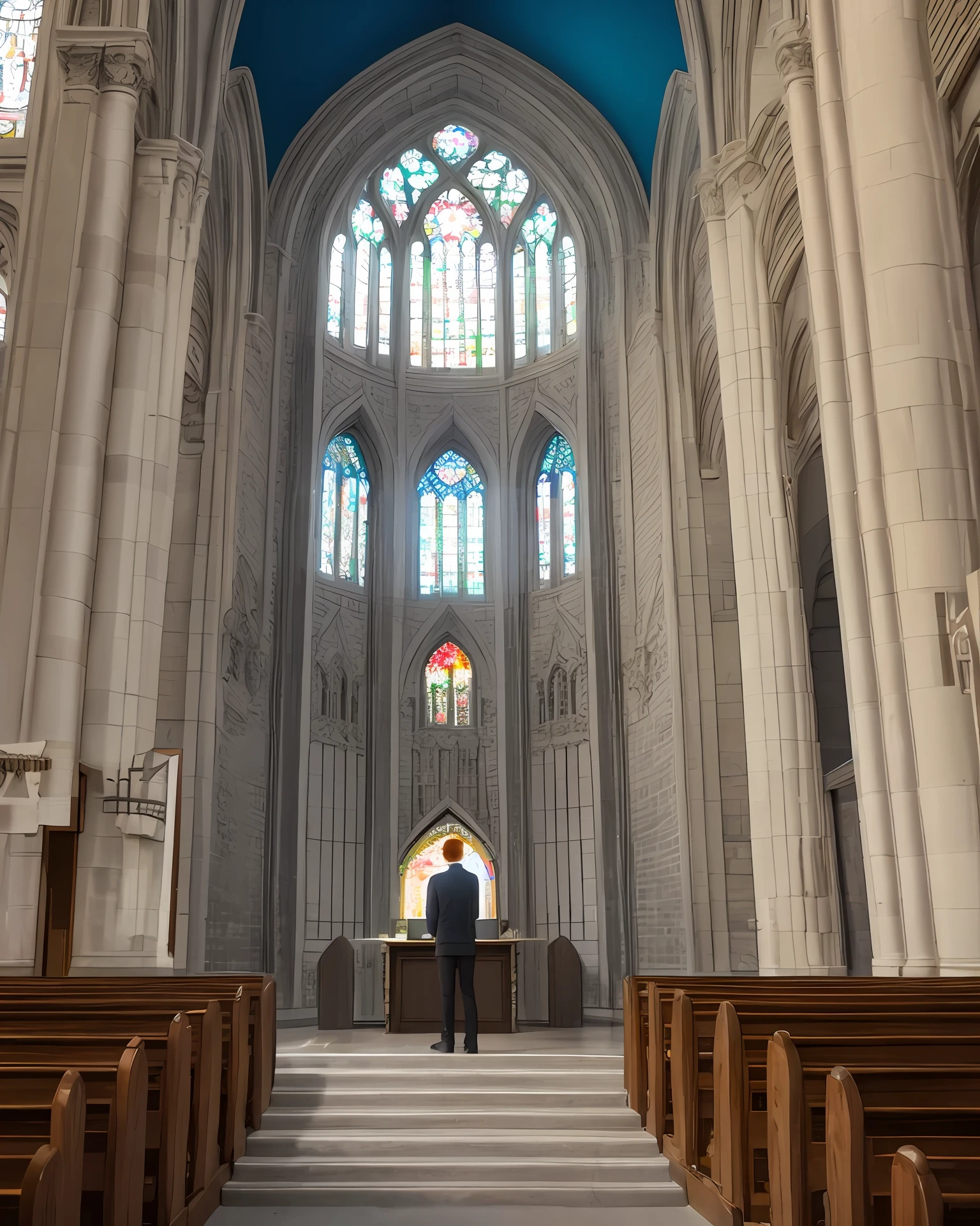 ((best qualtiy)), ((tmasterpiece)), (the detail:1.4), 3D, A beautiful image of a boy with short black hair in a church,tiara crown，blue color eyes，HDR（HighDynamicRange）,Ray traching,NVIDIA RTX,Super-Resolution,Unreal 5,Subsurface scattering、PBR Texture、post-processed、Anisotropy Filtering、depth of fields、maximum definition and sharpness、Many-Layer Textures、Albedo e mapas Speculares、Surface Coloring、Accurate simulation of light-material interactions、perfectly proportioned、Octane Render、Two-colored light、largeaperture、Low ISO、White balance、the rule of thirds、8K RAW、