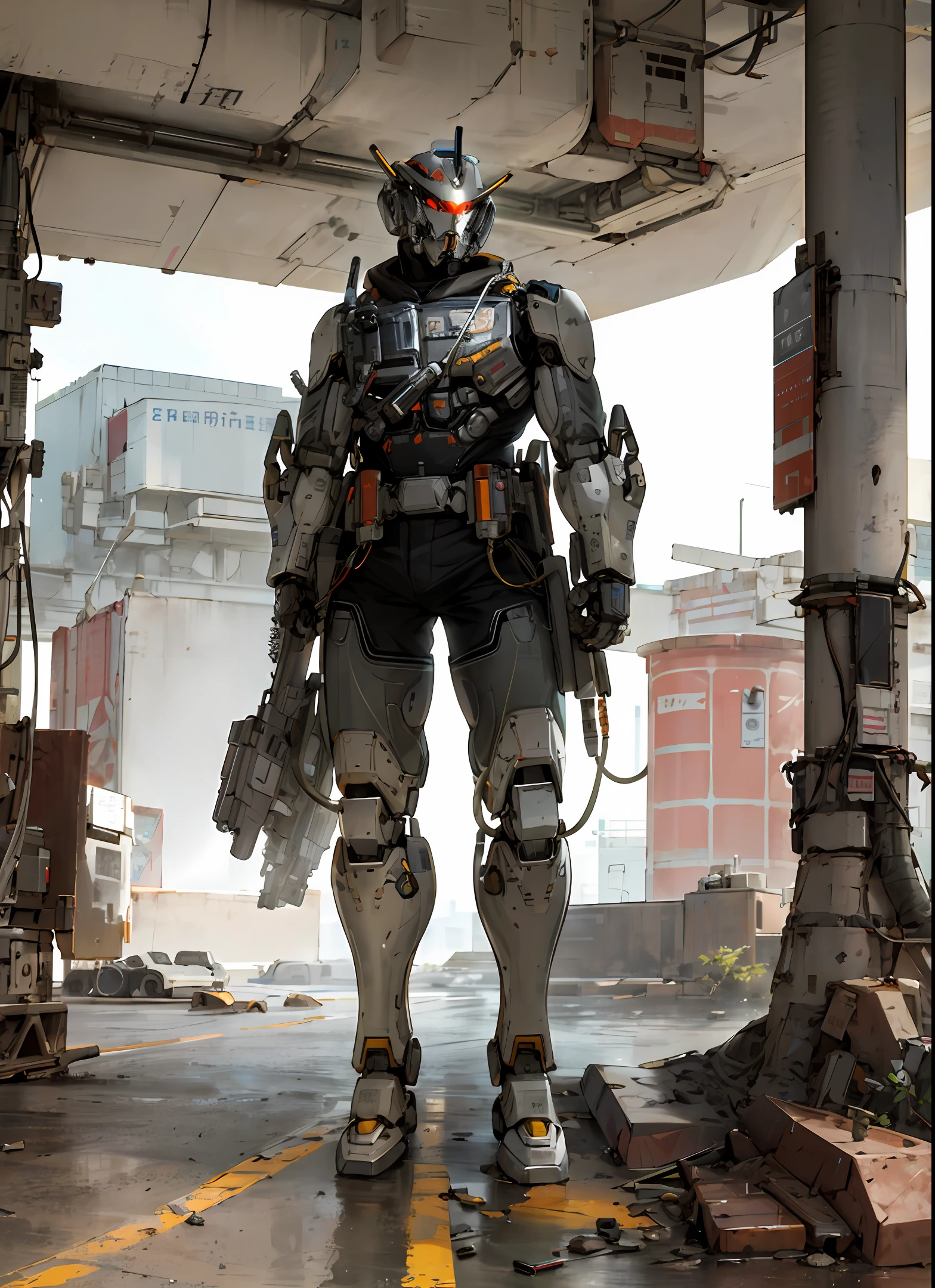 Robot with gun