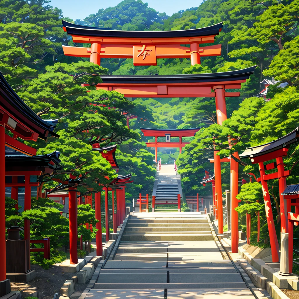 Japanese country style，Torii gate is required，shrines，SakuraNS