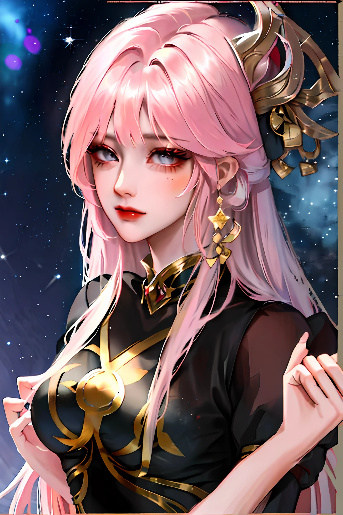 ((masterpiece)),(((best quality))),（character design sheet,Same role,frontage,Lateral face,on  back),illustration,1个Giant Breast Girl,Hair color,By bangs,hairstyle fax,Eyes,The environment changes,hairstyle fax，Pose Zi too，female pervert，Shirt Shangyi，As estrelas，charturnbetalora，（simplebackground，white backgrounid：1.3），--6@