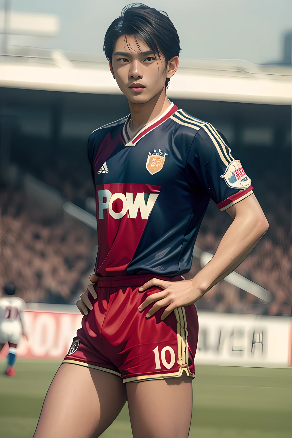 handsome thai men ,1boy , ,RETROSOCCER VINTAGE SOCCER UNIFORME