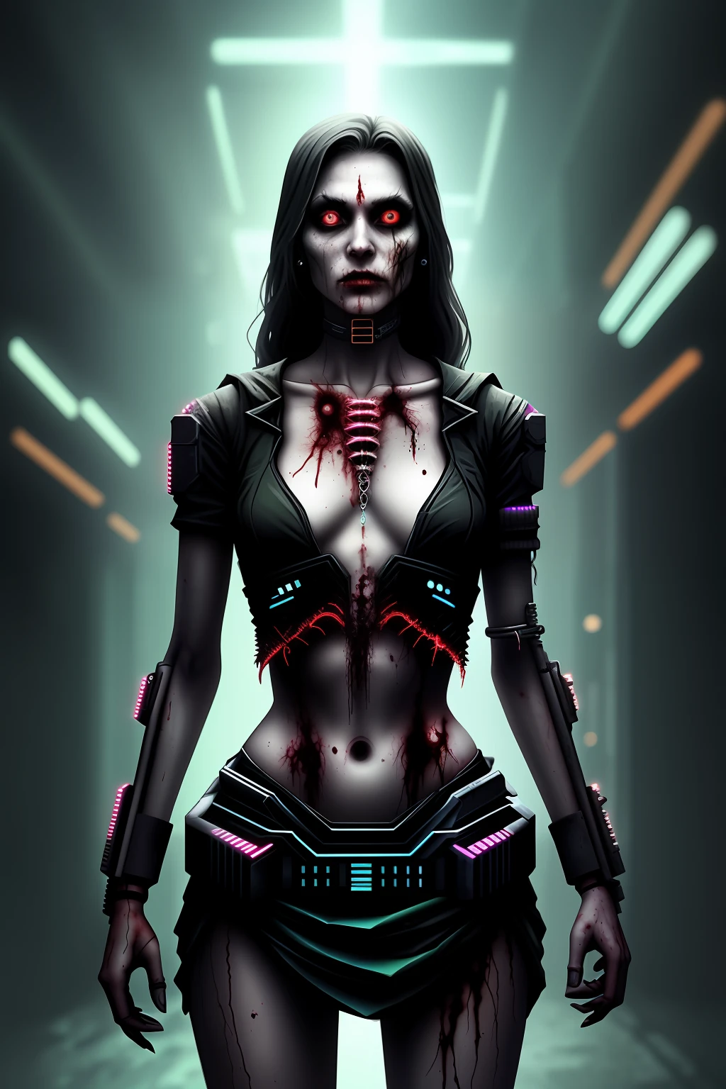 Zombie female cyberpunk