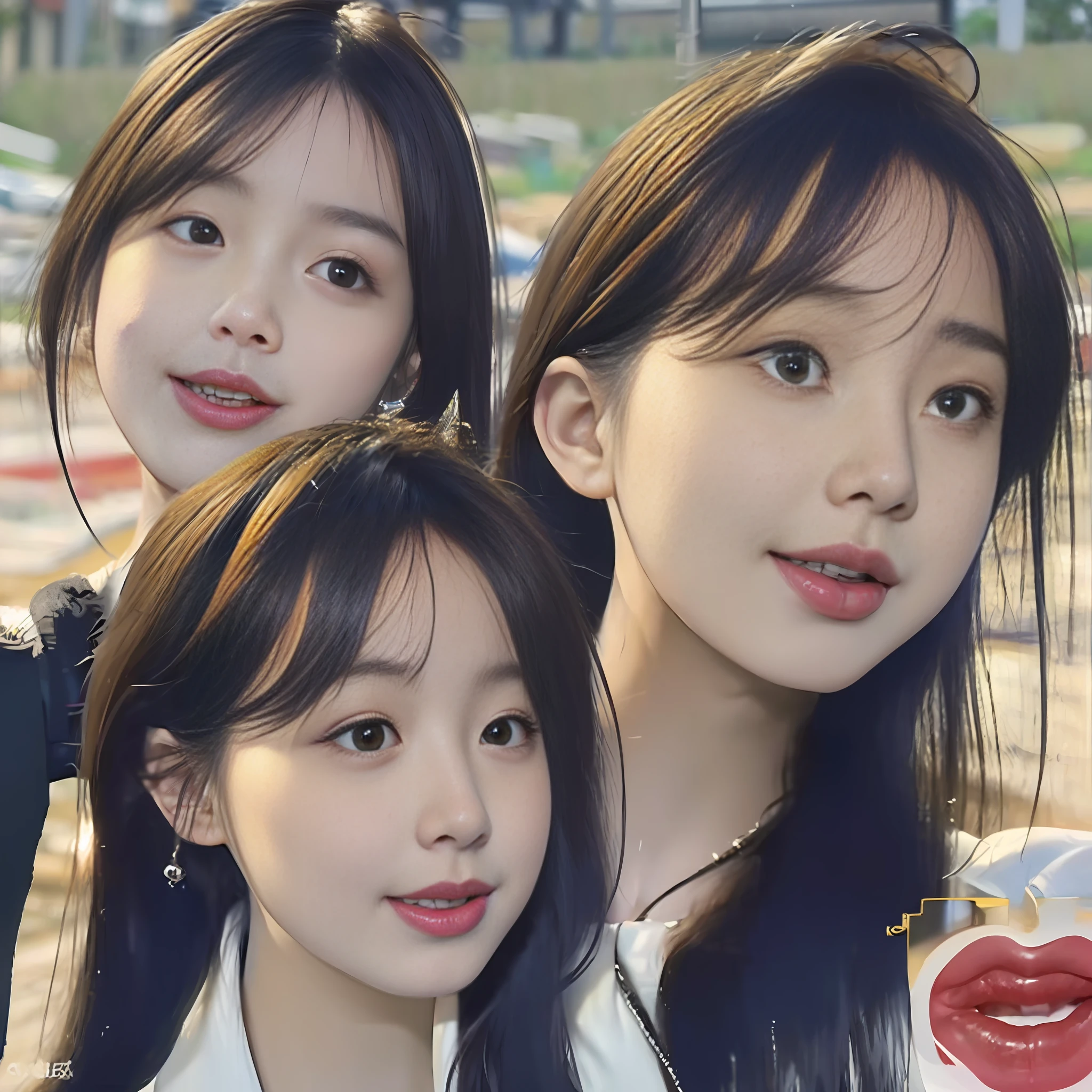 (8k, RAW photo, photorealistic:1.25) ,( Gloss on lips, eyeslashes, gloss face, Glossy glossy skin, best qualtiy, 超高分辨率, depth of fields, color difference, Caustics, Wide light, naturalshadow, Kpop idol) Watch the audience with serenity and goddess-like happiness,Eye reflections