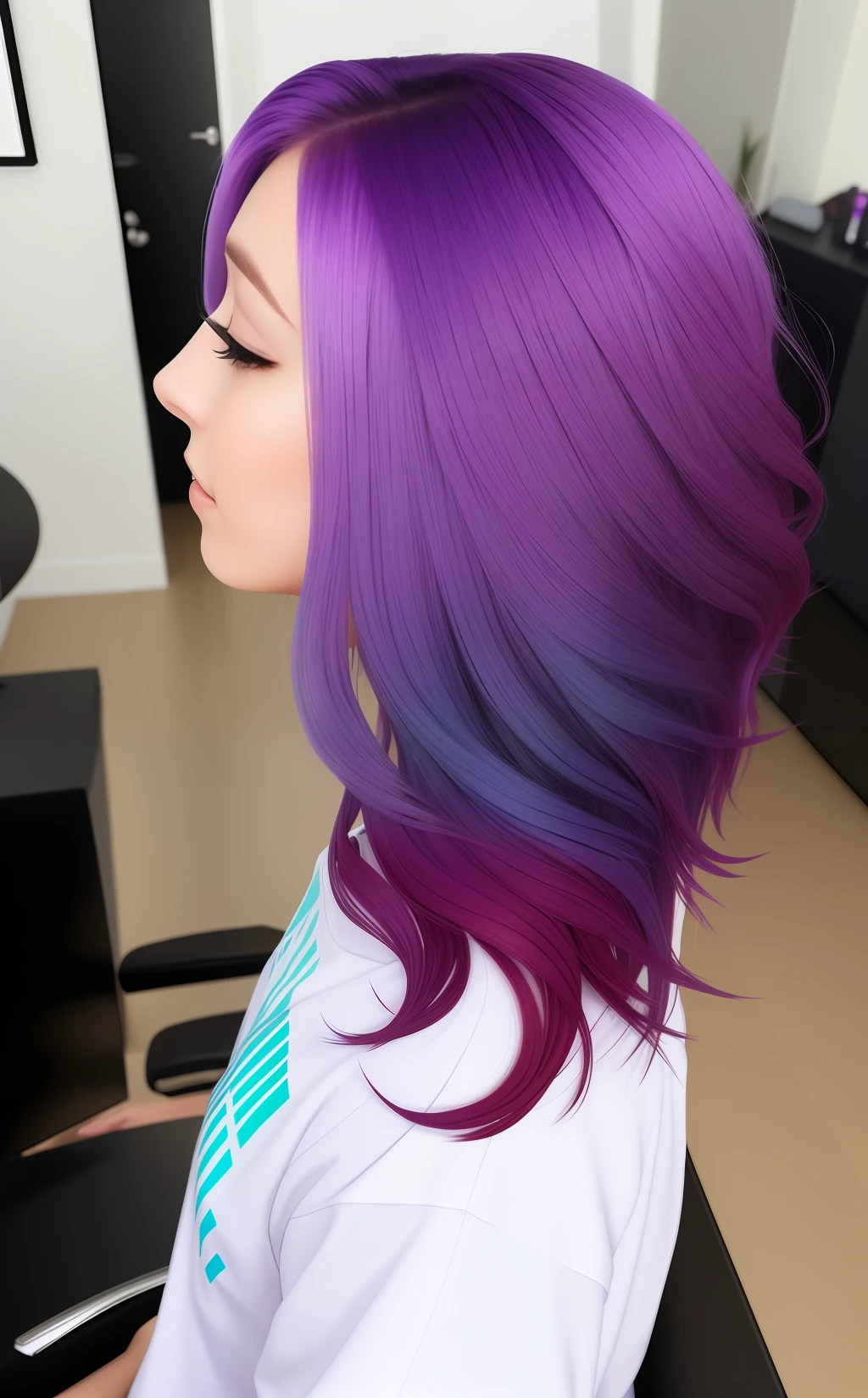 White-purple gradient hair+Divinity+ember