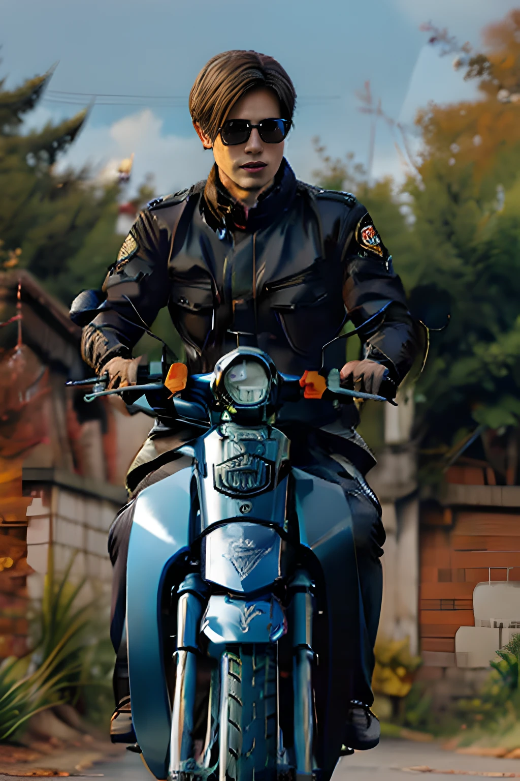 handsome re2leon , cub ,riding , Honda GB500