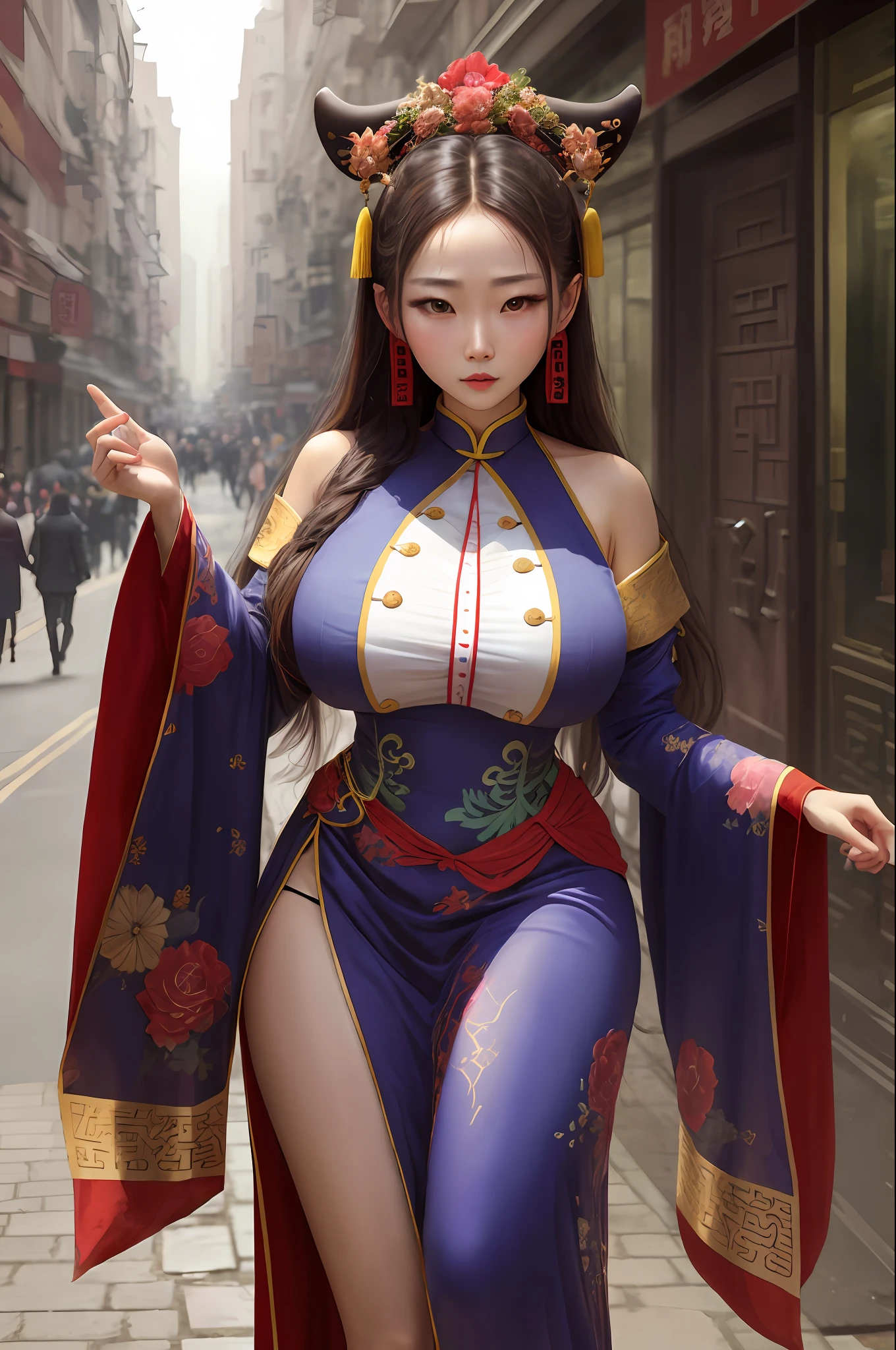 Big breasted Lu Xueqi costume