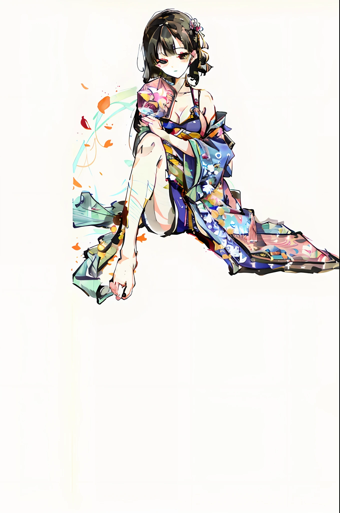 Cheongsam barefoot