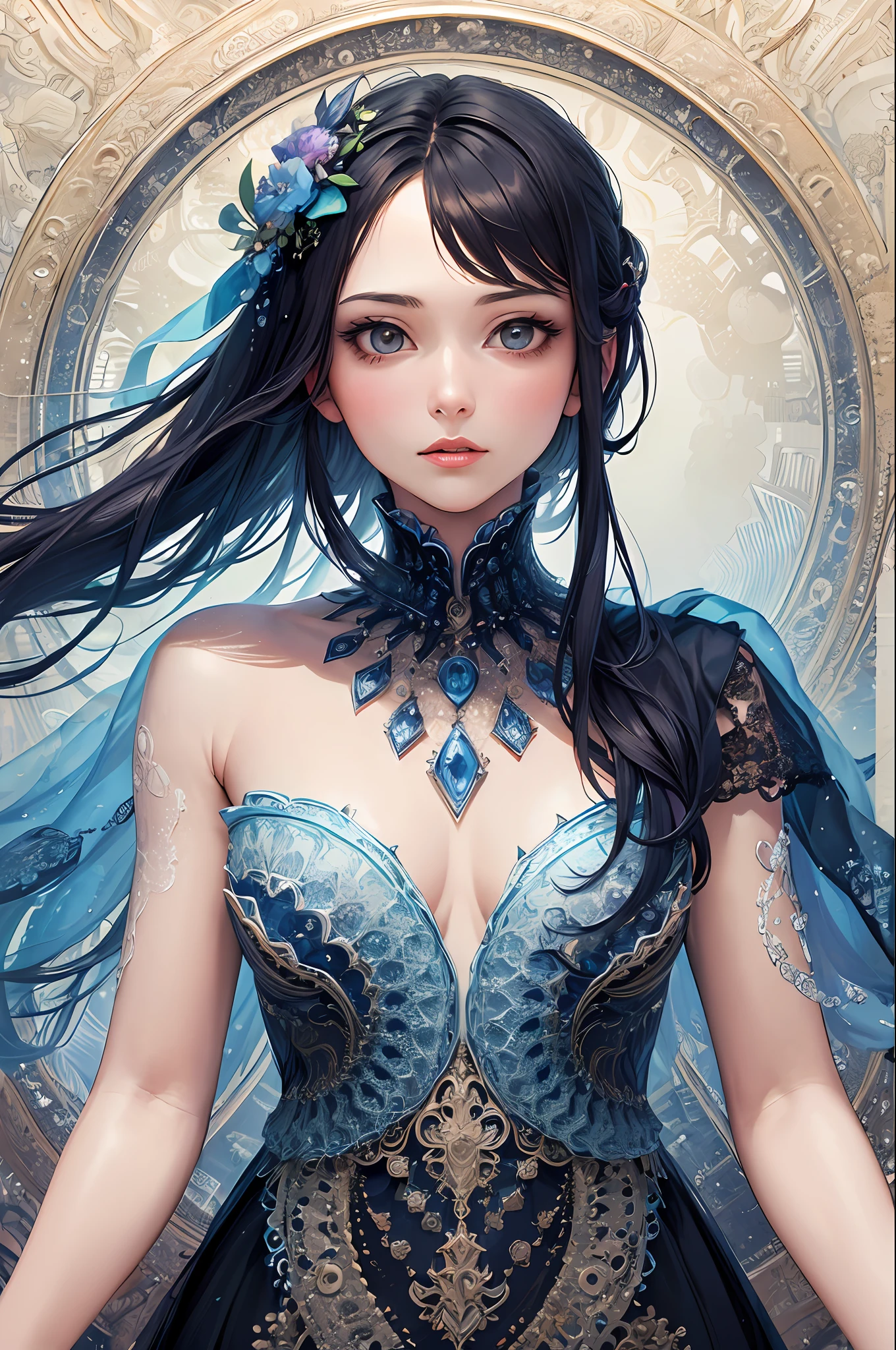 (masterpiece, top quality, best quality, official art, beautiful and aesthetic:1.2), (1girl), extreme detailed,(fractal art:1.3),colorful,highest detailed