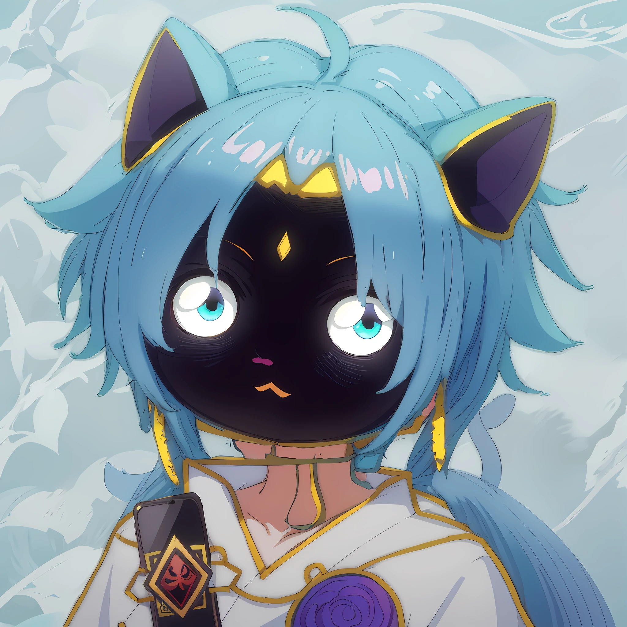 anime girl with blue hair and green ears holding a cell phone, anime moe art style, demon slayer rui fanart, neferpitou, Boy with cat ears and tail, Sora as a cat, anime cat, Also, in an anime style, tsuaii, In anime style, anime girl with cat ears, cute anime catgirl, Anime Stylization, Genshin
