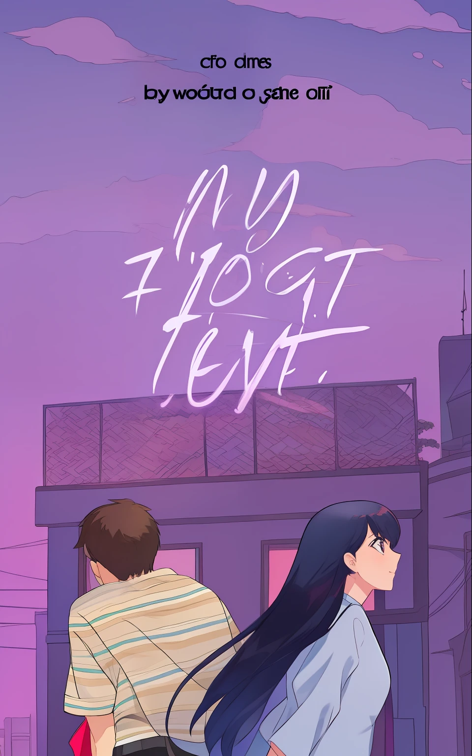 there is a cartoon of a couple walking together in the street, Primeiro Amor, fanart oficial, by Amelia Peláez, Directed by: Martina Krupičková, por Shinoda Shop, Capa de livro de romance dos anos 1980, arte da capa de um livro, capa de romance, Directed by: Kamisaka Sekka, Directed by: Magdalene Bärens