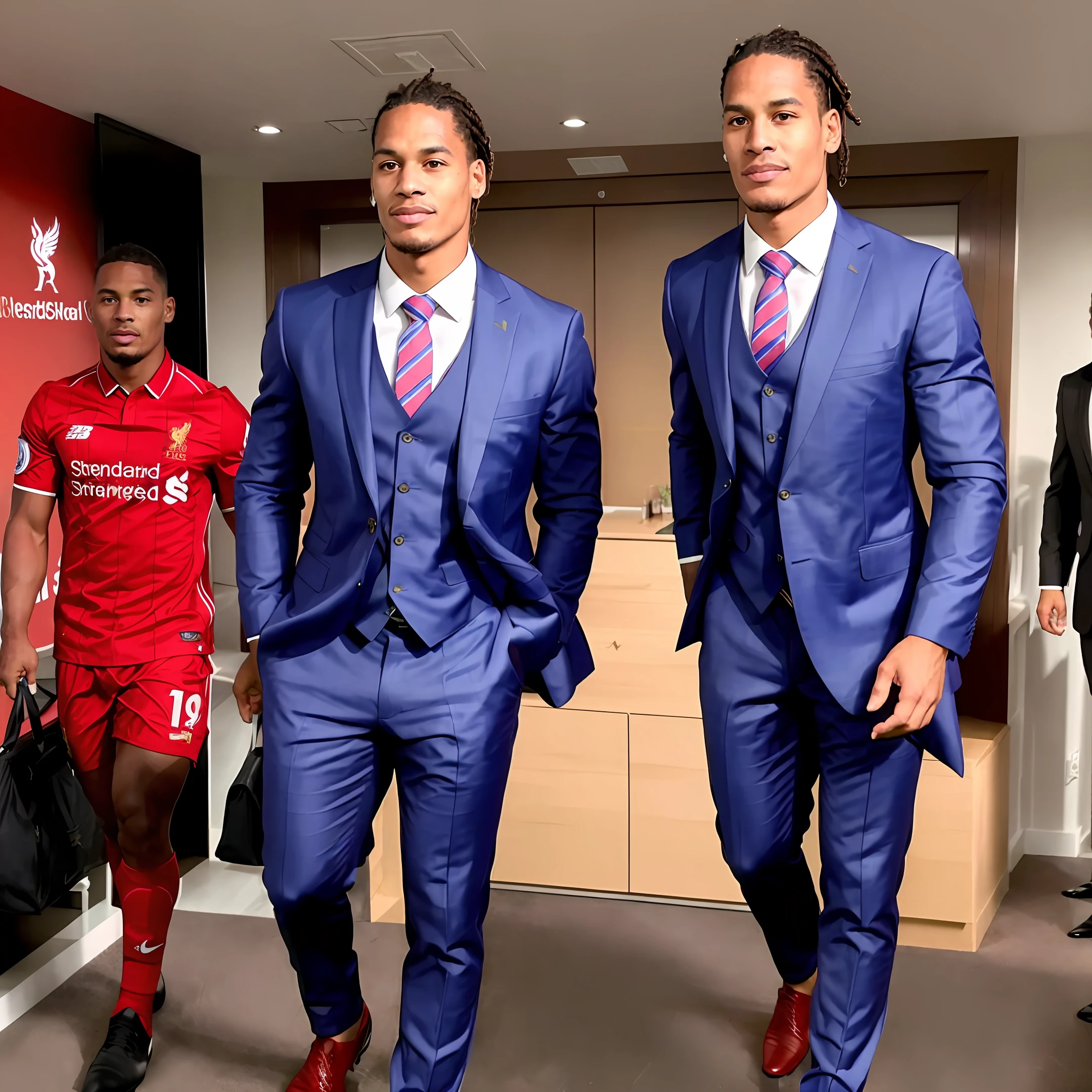 Liverpool player Van Dijk suit