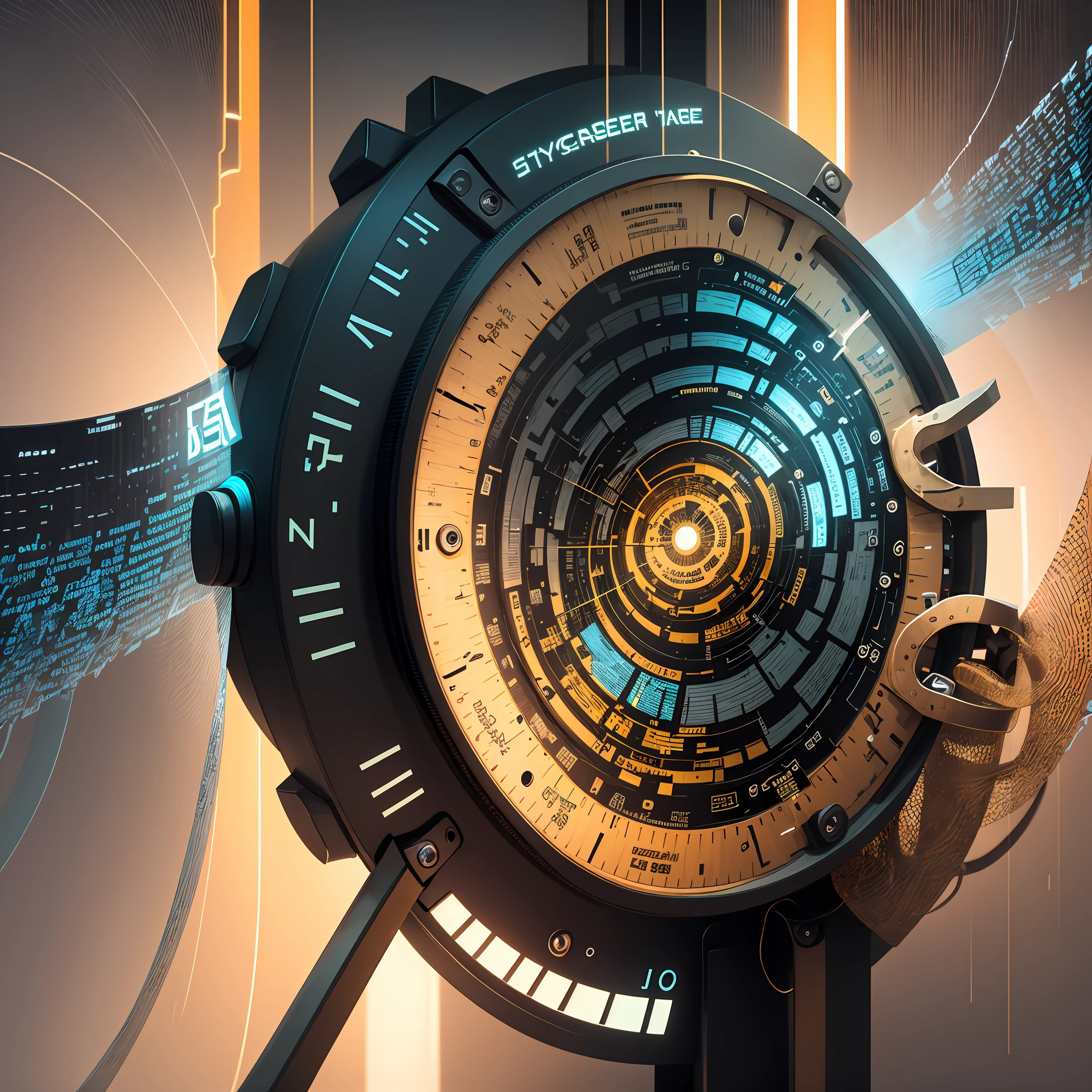 Digital Art Word Art Surrealism The passage of time,Cyber style