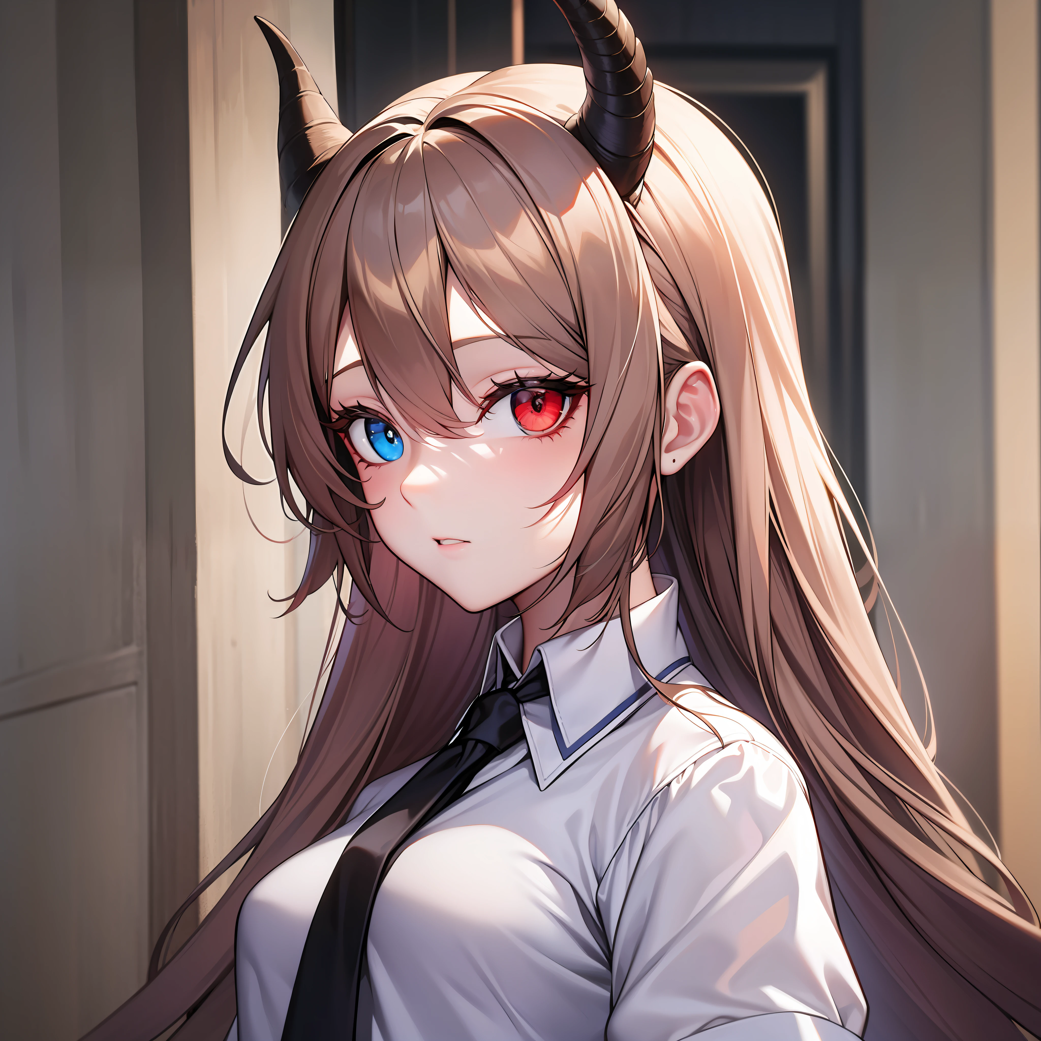 The eyes are modified to red-blue heterochromic pupils