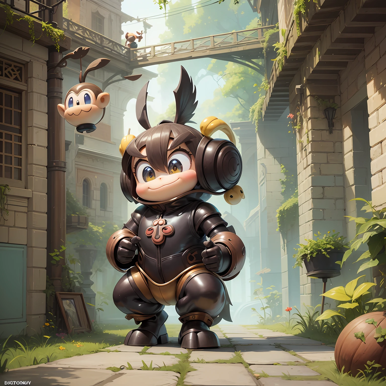 PC Wallpapers,Resolution 1920*1080,There's a cartoon character smiling,tmasterpiece,Best quality at best --auto
