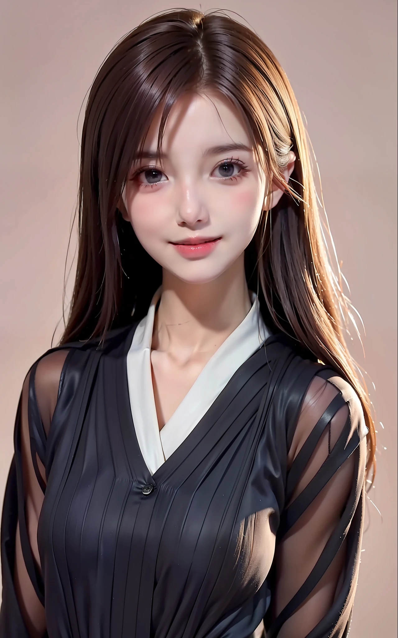 1girl,beautiful vintage color, instagram (photorealistic, high resolution:1.4), ((puffy eyes)), looking at viewer, , full body (8k, RAW photo, best quality, masterpiece:1.2), (realistic, photo-realistic:1.37),(sharp focus:1.2), professional lighting, photon mapping, radiosity, physically-based rendering, (pale skin:1.2),(small breasts:1.2), looking at viewer, (middle hair:1.5), portrait, purple eyes, (sliver hair:1.1),bangs, (simple background:1.4), solo, upper body, realistic,(masterpiece:1.4),(best quality:1.4),(shiny skin),fashi-girl,makeup,smile(skinny,closed mouth,shy :1.3) ,(standing,black Stewardess uniform,Necromancer:1.1),medium bust,sexy pose