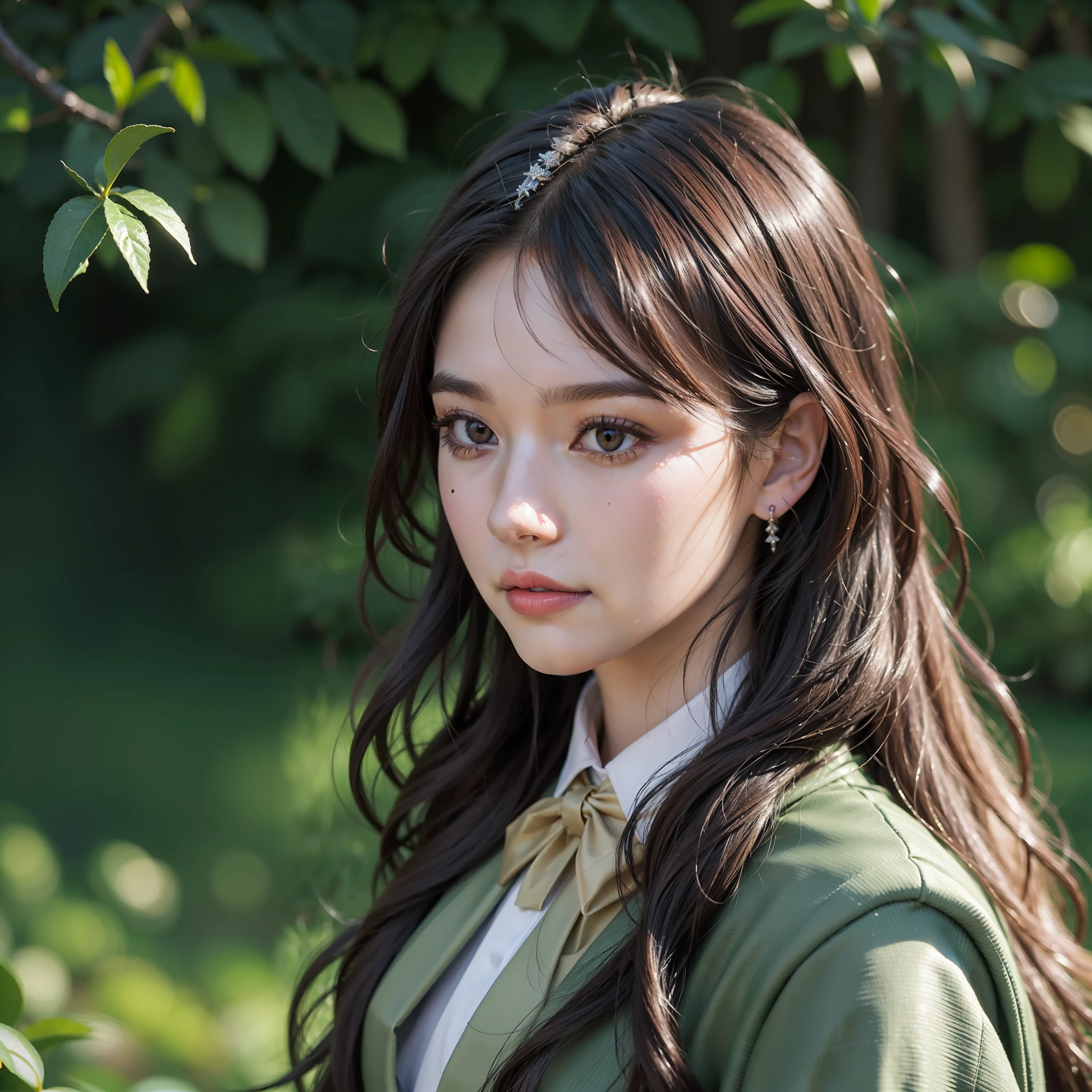 tmasterpiece，8k，Surrealist portraits of women by David Hockney and Alphonse Mucha，Fantasyart，photographrealistic，动态照明，Volumetriclighting，Very detailed faces，4 k，1girl，(formal outfit:1.4),rnlong hair,whaite hair,In the field