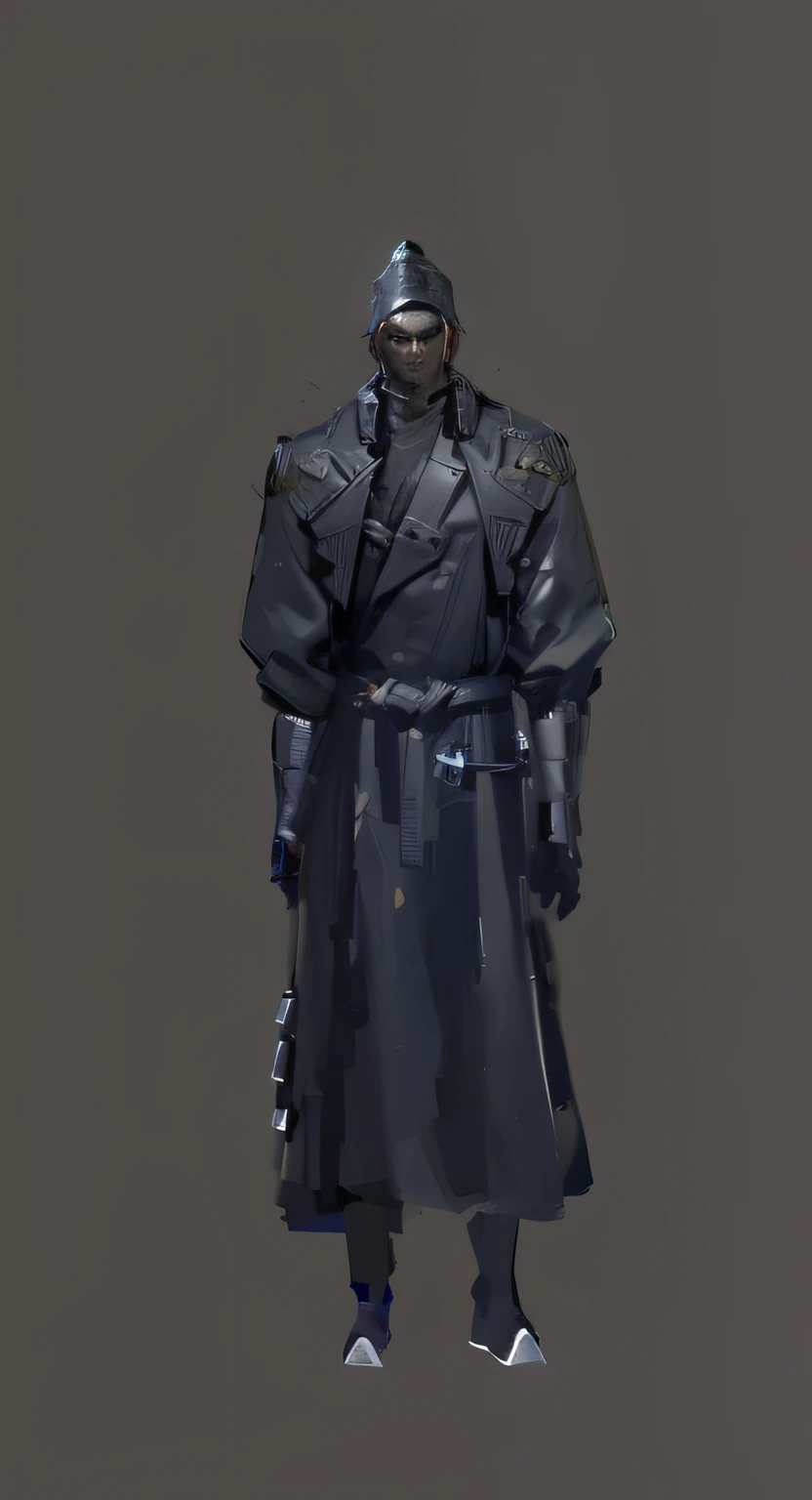 a close up of a person in a trench coat and a hat, dark concept art, full body concept, detailed full body concept art, concept art of a monk, detailed full-body concept, full body concept art, dark soul armor concept, 8 k character concept art, 8k character concept art, new costume concept design, senior concept artist