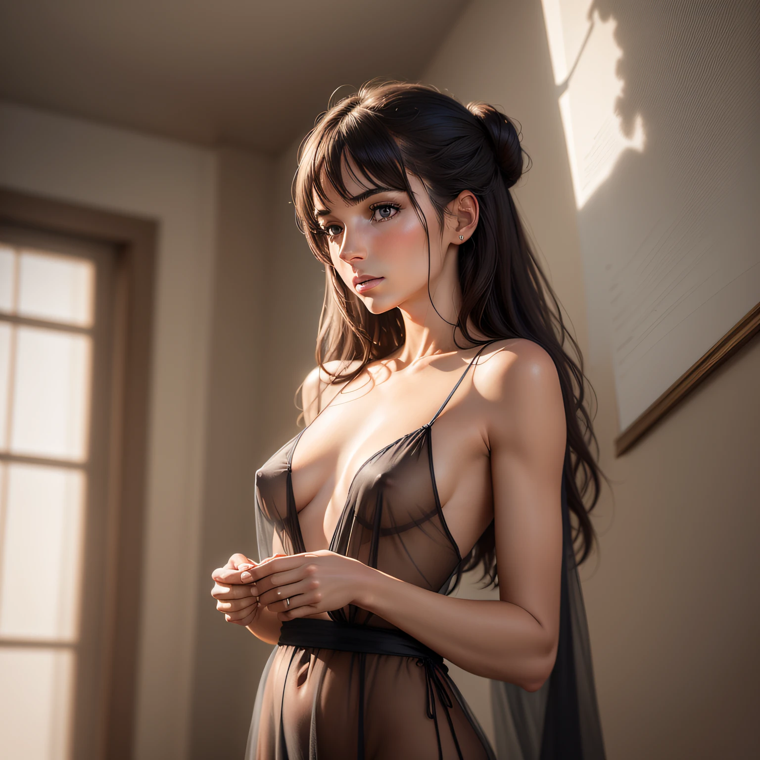 Sling black silk --auto