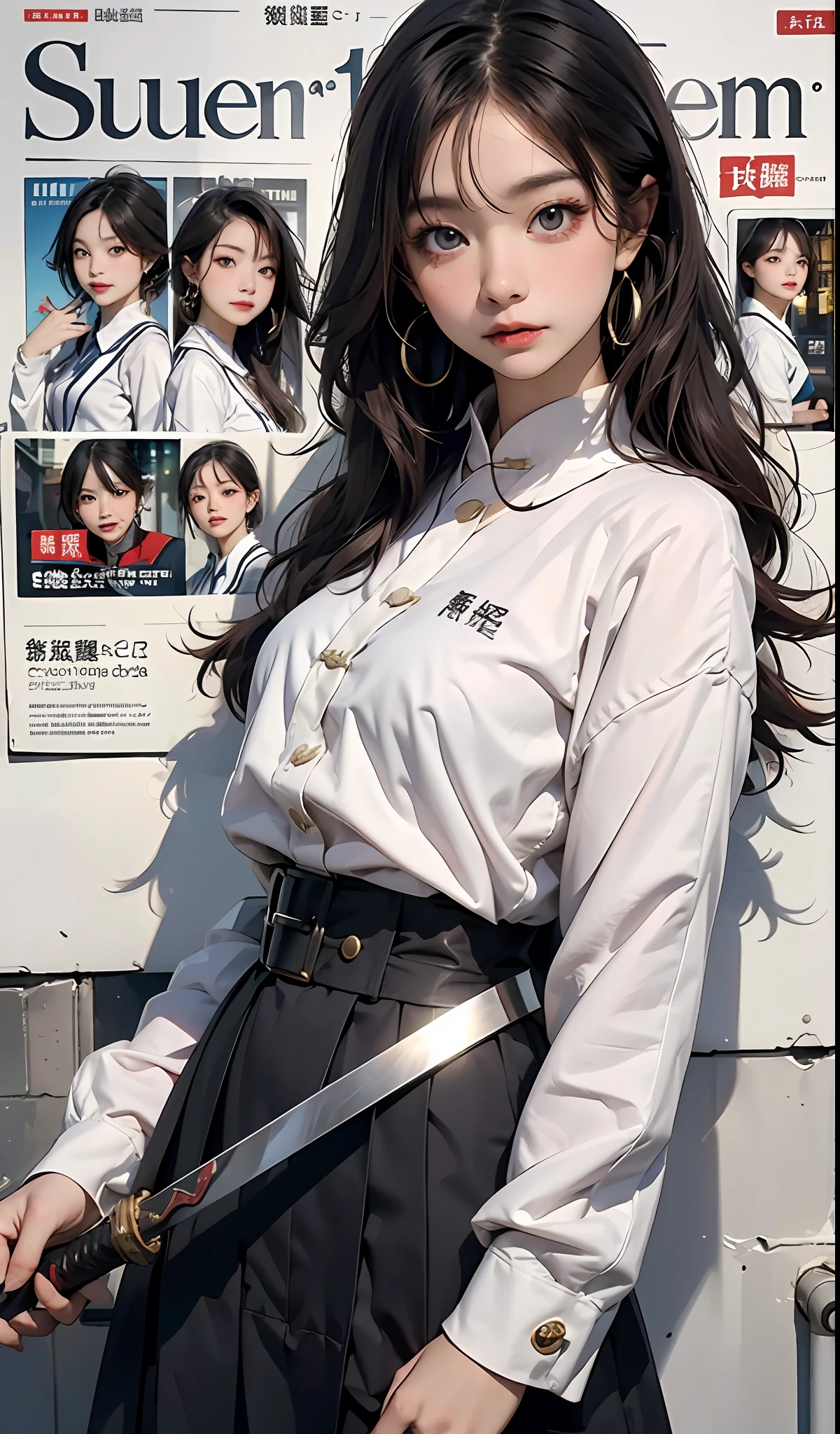 optimum,tmasterpiece,high qulity, Master, A high resolution, swordsmen ,1girll, Ming subdued Han uniform,Traditional Chinese powerhouse,Super beautiful face, super beautiful eye, Super beautiful hair,MagazineCover,