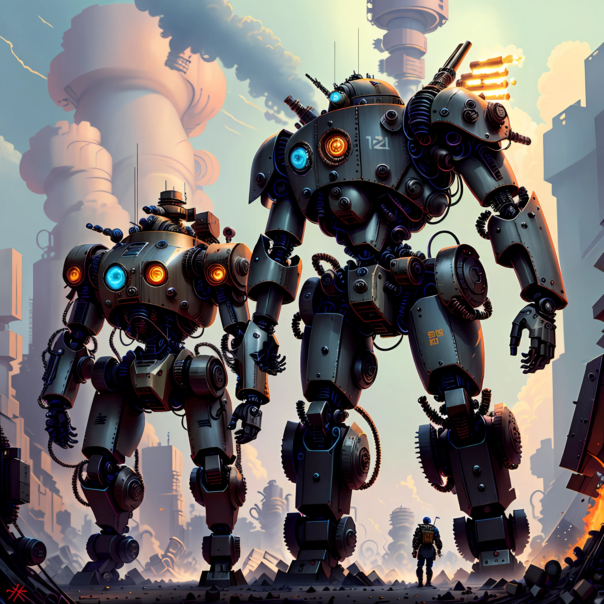 Large mecha steampunk