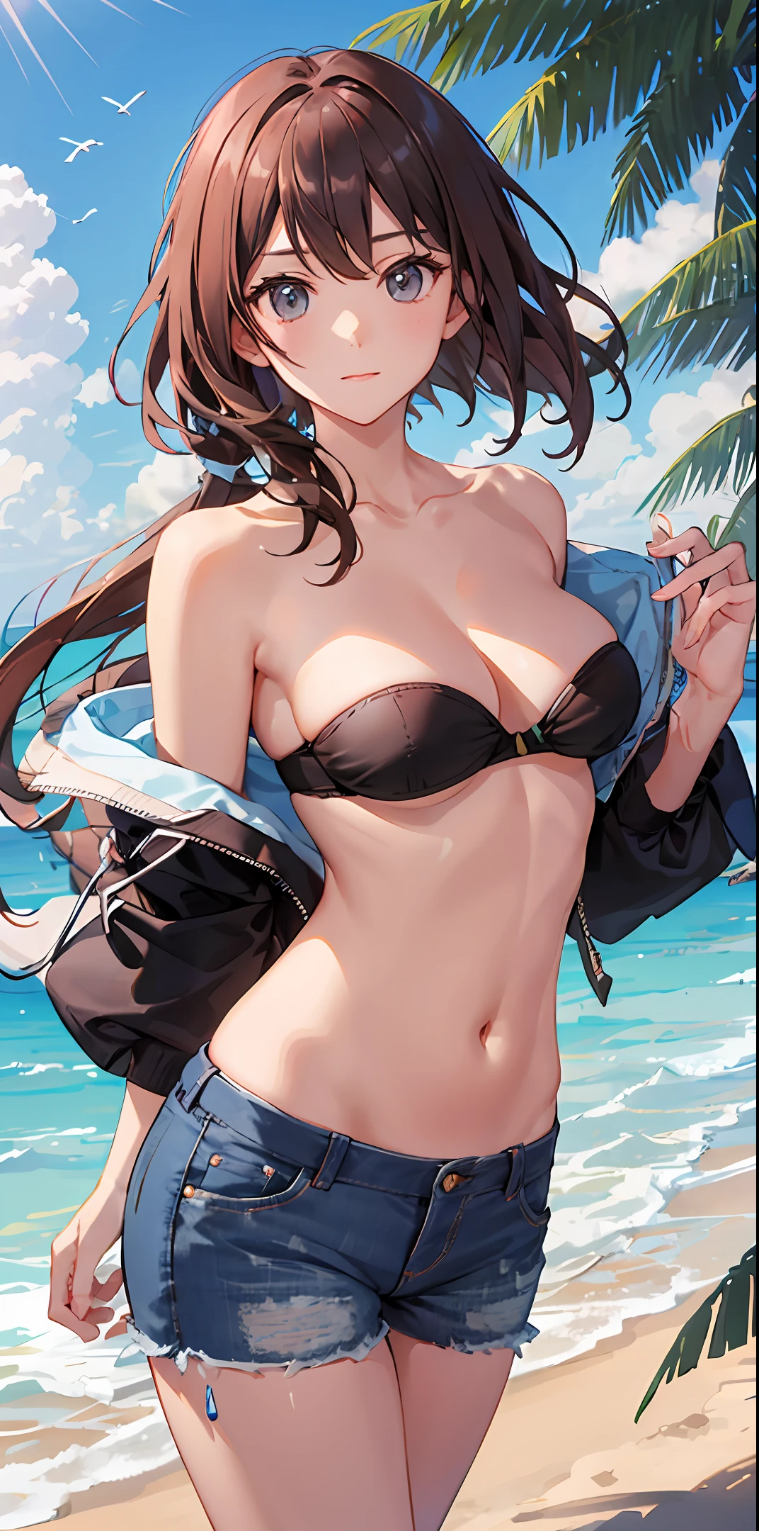 Bandeau,high qulity,The upper part of the body,Bigchest,Beautuful Women,opening,Facing the lens,middle breasts,18yr old,Chest leakage,Rounded,modern day,sea beach