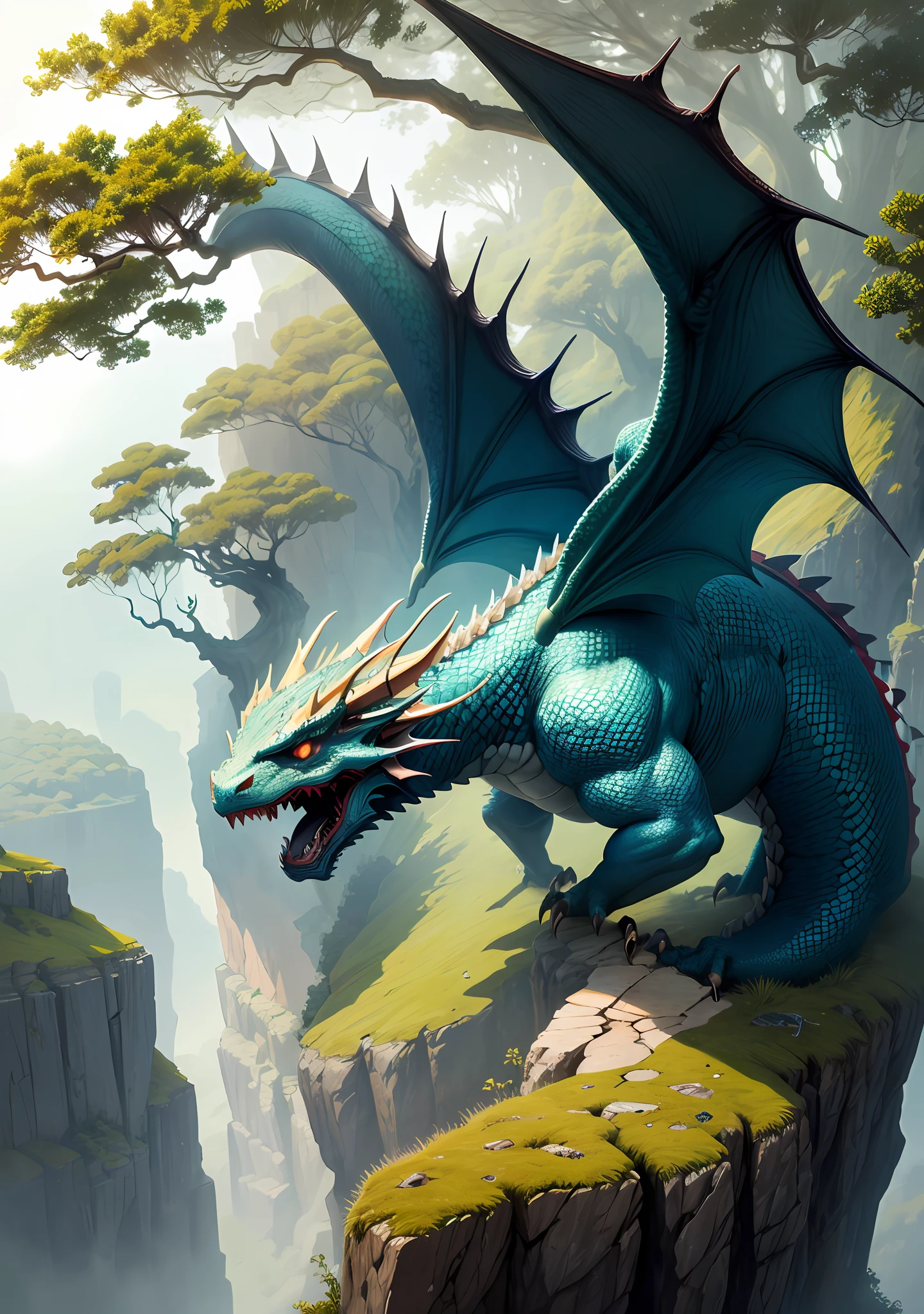 Dragon's front paws and thighs