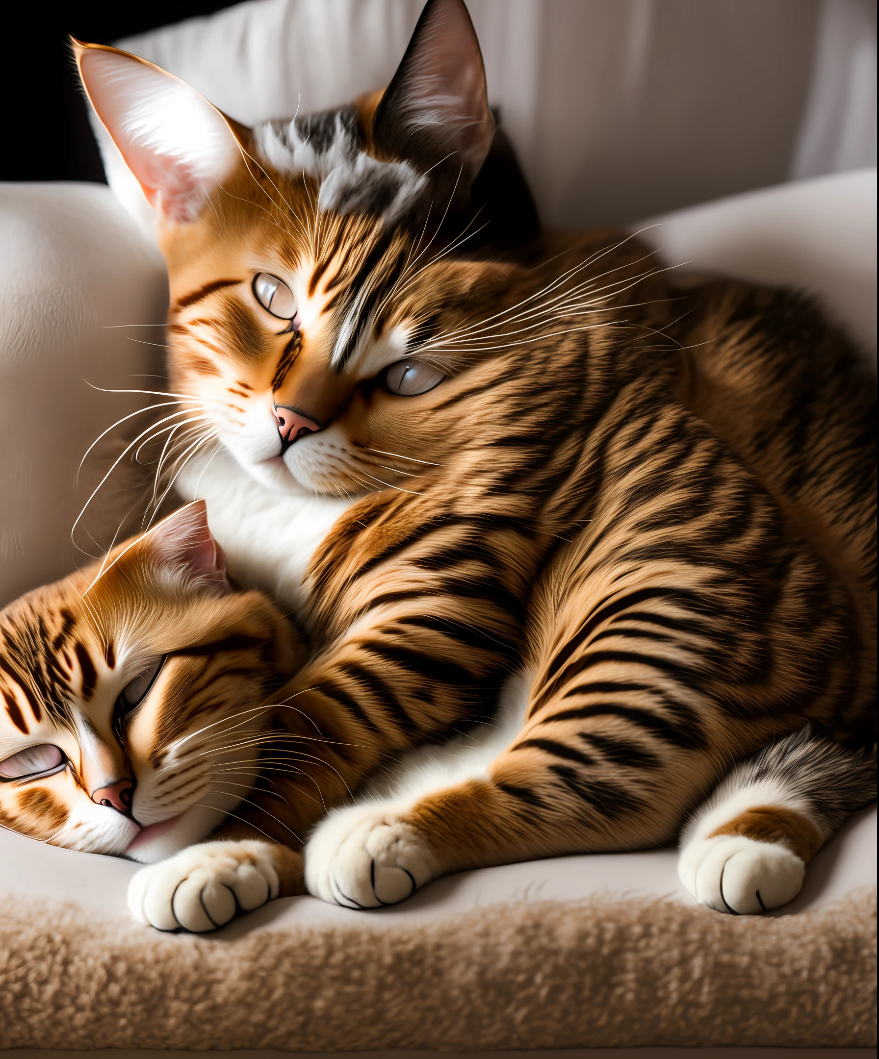 Cat boy cuddling