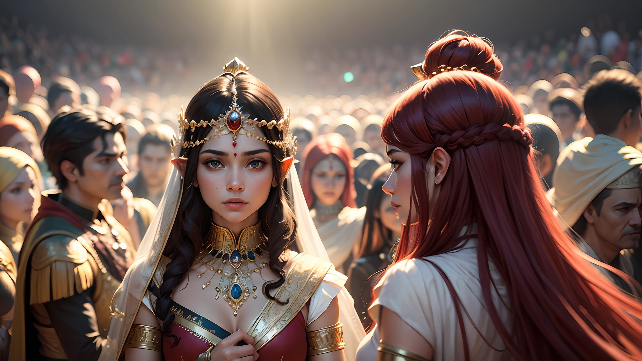 8k ultra realistic many crowd royal indian fairys , there are all is fairys, a fairy world , there are all indian fairys