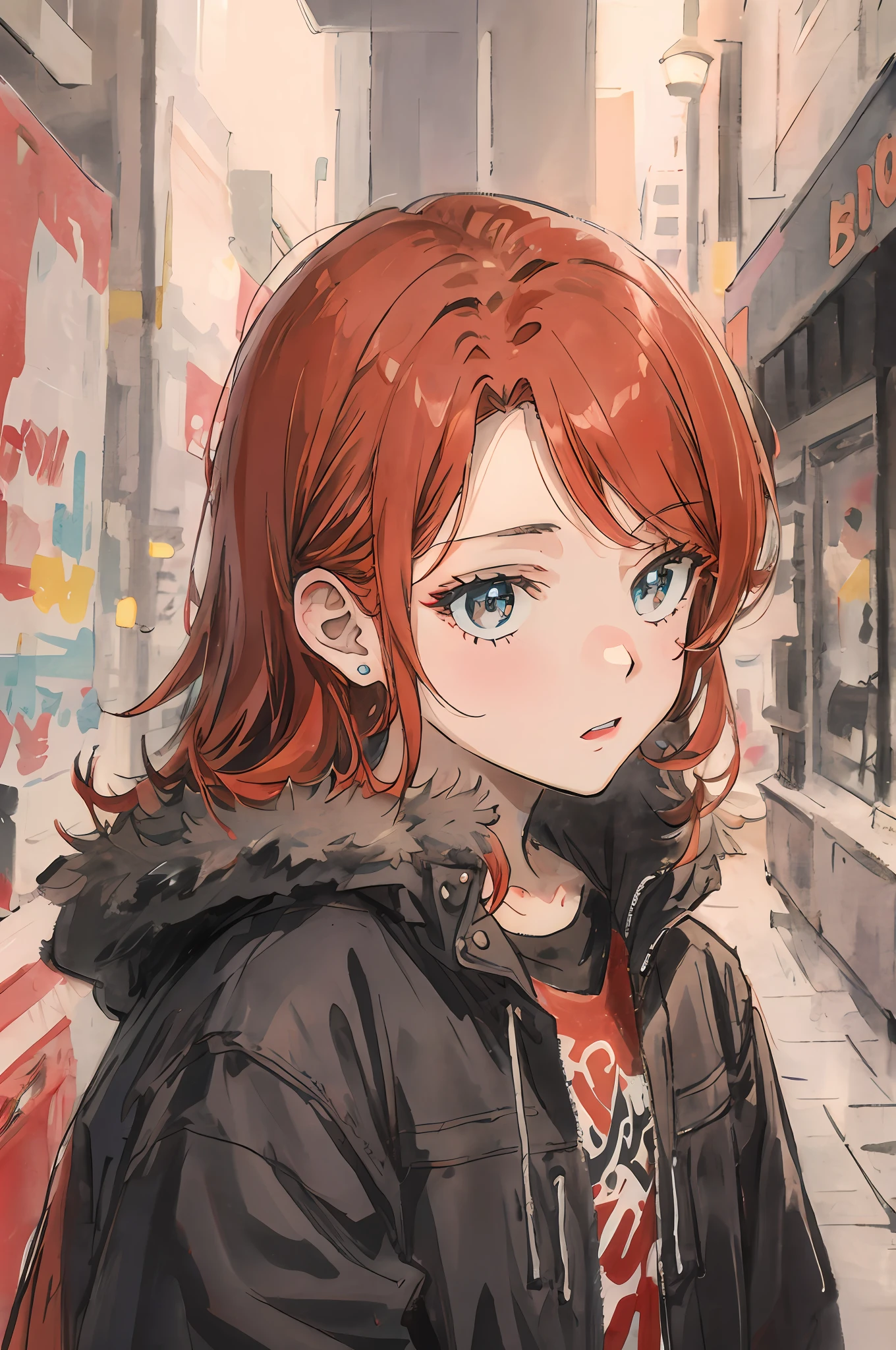 Redhead，teens girl