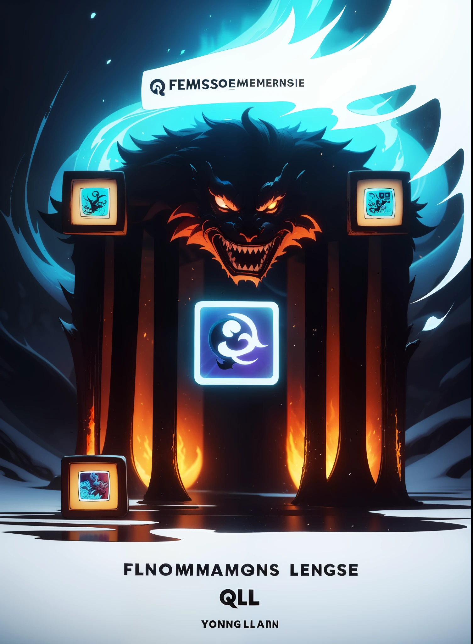 Fusion Anime Elements Fusion League of Legends Demon Sealing Sword Soul Yongen Elements Generate an artistic QR code