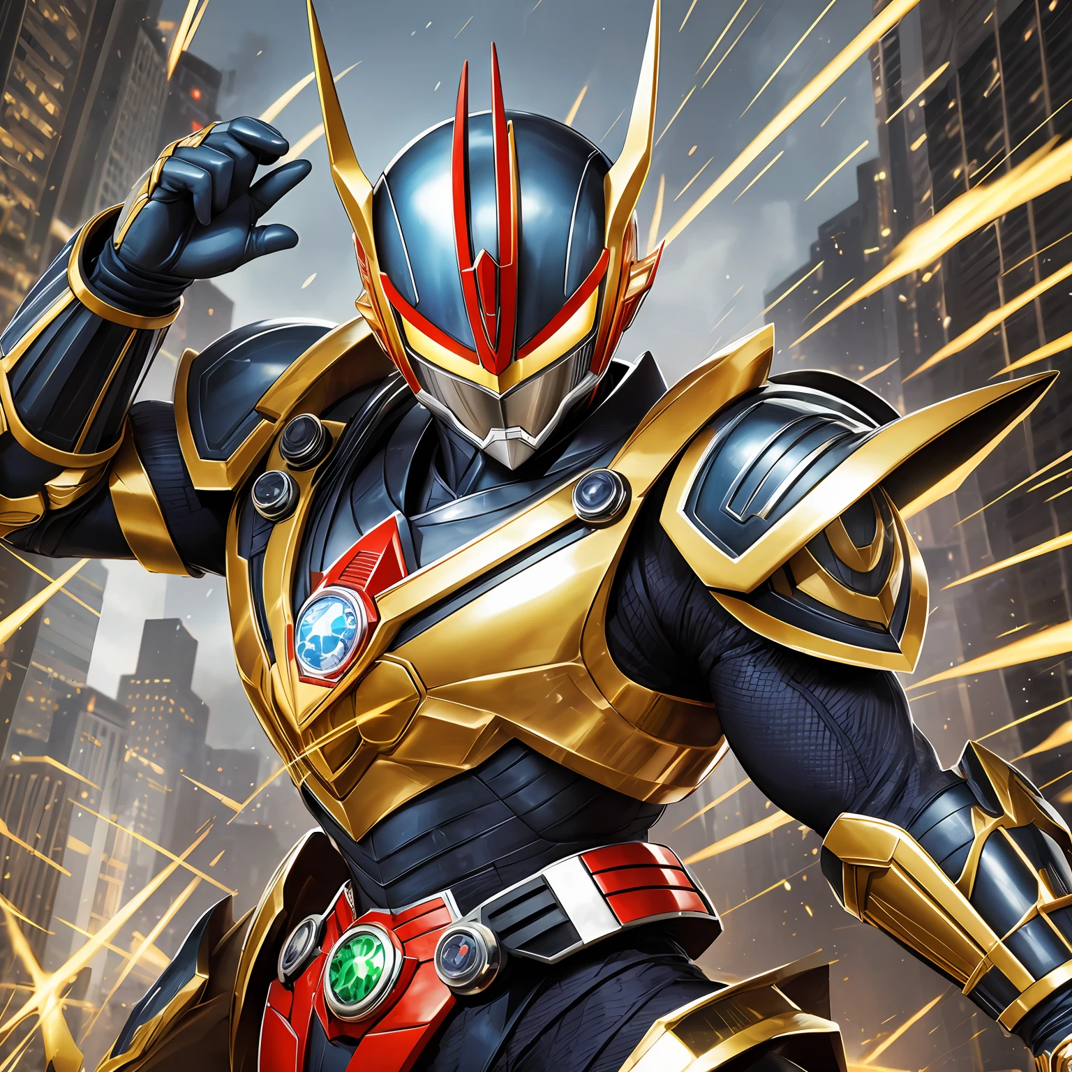 ancient wind，sci-fy，Kamen Rider，Renaissance, god rays, UHD, masterpiece, high quality --auto