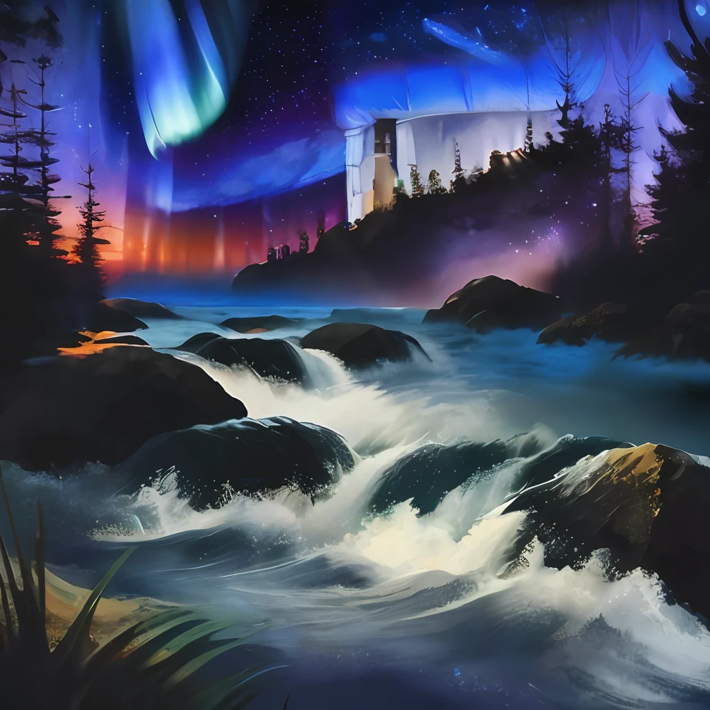 Art: Van Gogh Starlight, Aurora, Dreamy Ethereal
