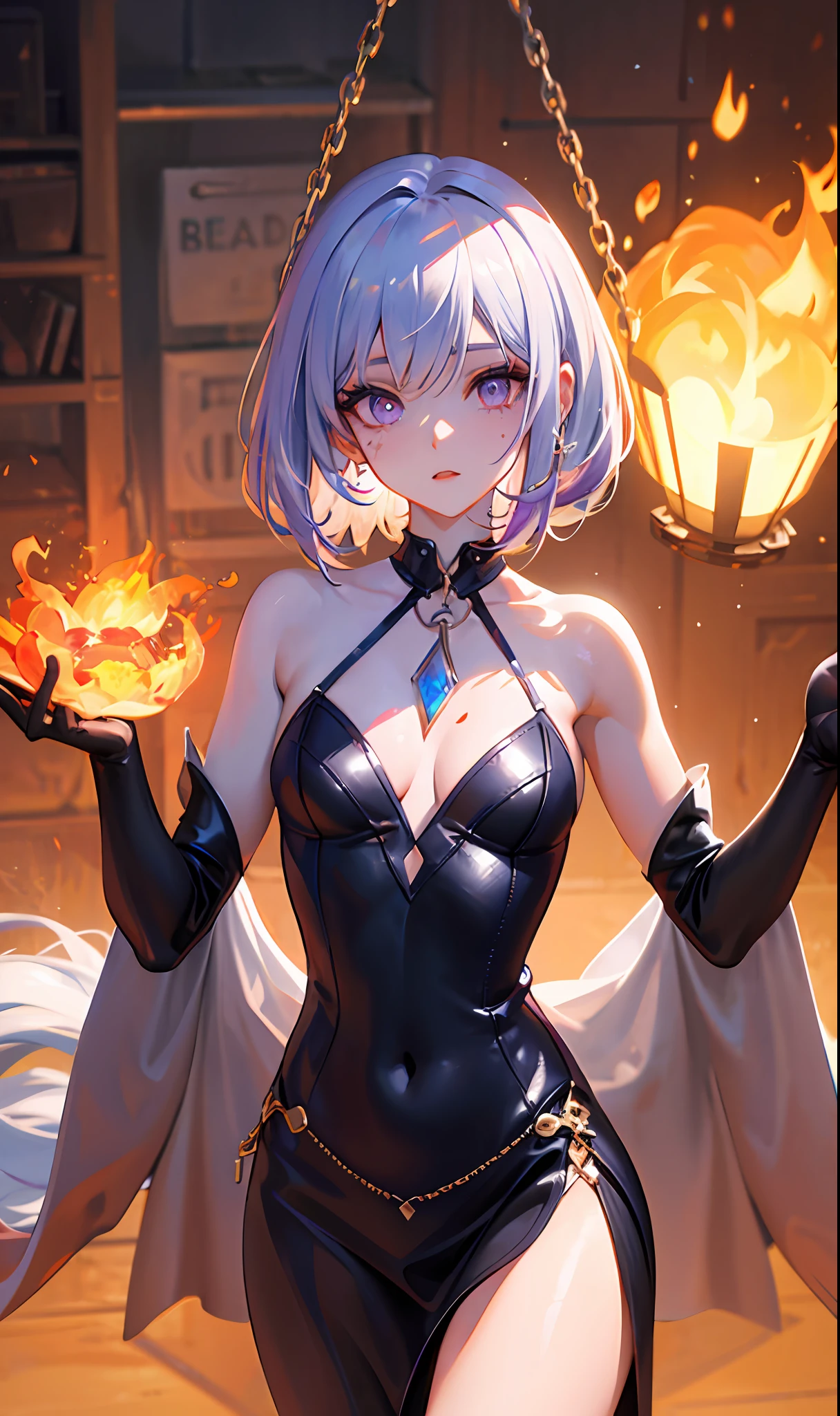 (tmasterpiece,Sideslit,Beautiful eyes:1.2),(tmasterpiece*sportrait),sportrait,busts,(busts),Lifelike,Anatomical correct,3D脸,luscious skin,(Solo),Hair with pick-dye,Gradient hair,(closeup of face),Lovely face,(Fire opal-like purple eyes),Hanging eye corners,((highdetailskin,Visible pores)),(Perfect body),Beautiful girl,little breast,((cowboy_western)),(neck rings),very short gloves,(chain)