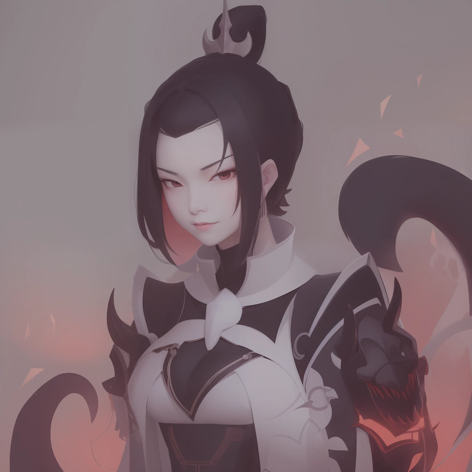 a close up of a person with a dragon on a background, inspired by Pu Hua, heise jinyao, inspired by Ju Lian, bian lian, nezha, by Yang J, inspired by Li Mei-shu, Inspired by Huang Shen, zhongli from genshin impact, Keqing from Genshin Impact, G Liulian art style