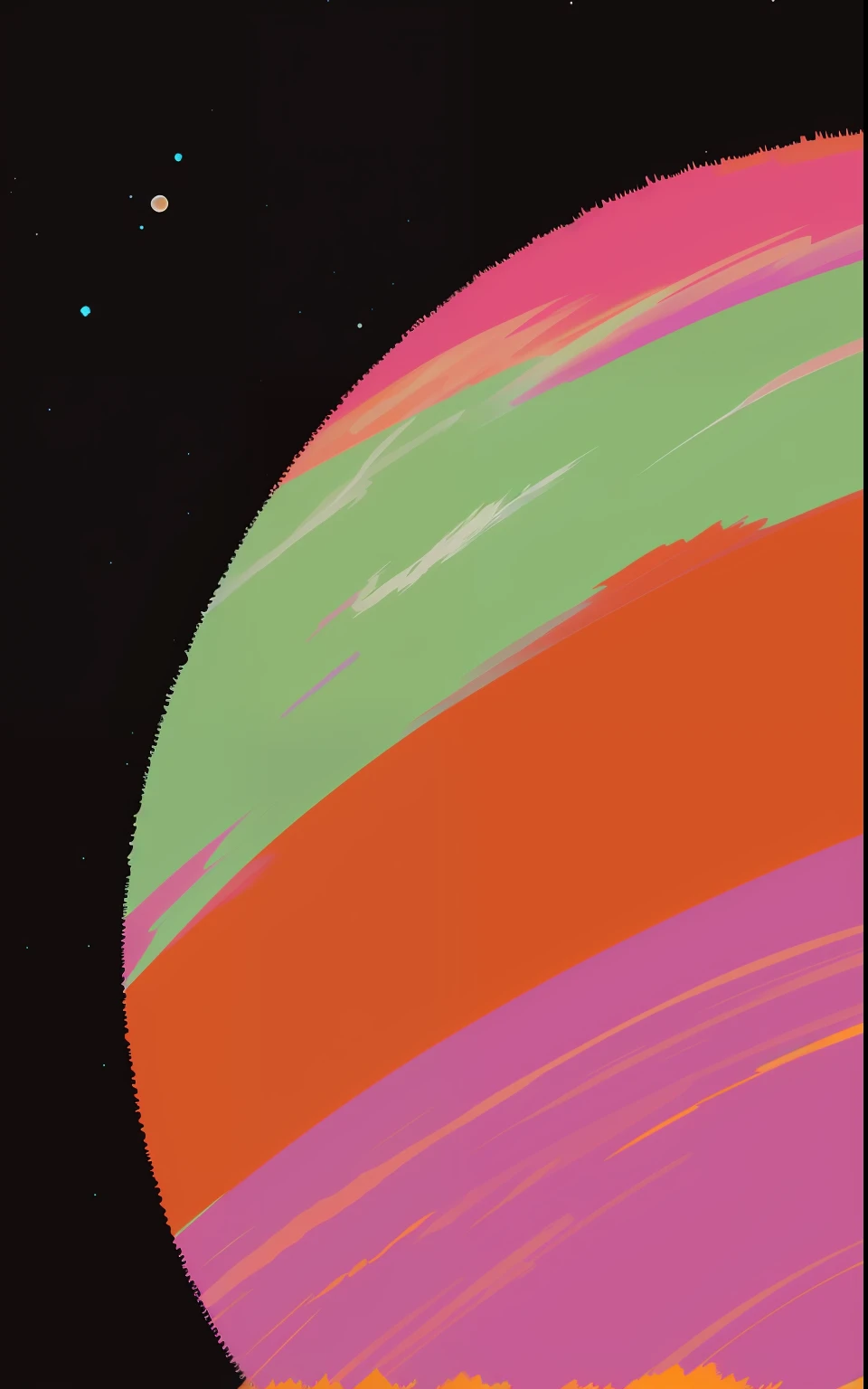 Brightly colored planets,The center is bright red,The center is yellow, space colors, A digital painting, expressive digital painting, colorful digital painting, color study, vibrant digital painting, digital painted, A lush、Colorful solar eclipse, digital paintin, procreate illustration, digital paint, paint swirl aesthetic, painted digital art, painted in high resolution, space color scheme, Wallpaper phone