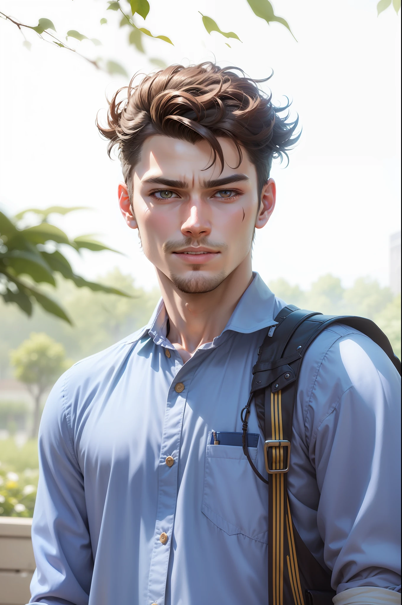 turn into a cute anime good looking boy without beard ,messy hair,young 17 years old, remove moustache,add glow,cinematic,slightly smile face,remove beards,highly detailed,8k unity,official art,beautiful and aesthetic,photorealistic art by midjourney